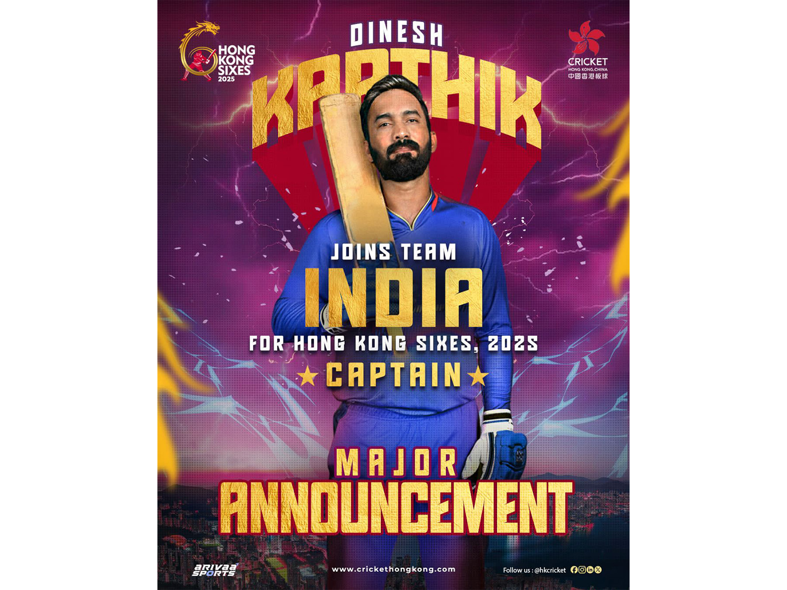 Dinesh Karthik (Image: Cricket Hong Kong)