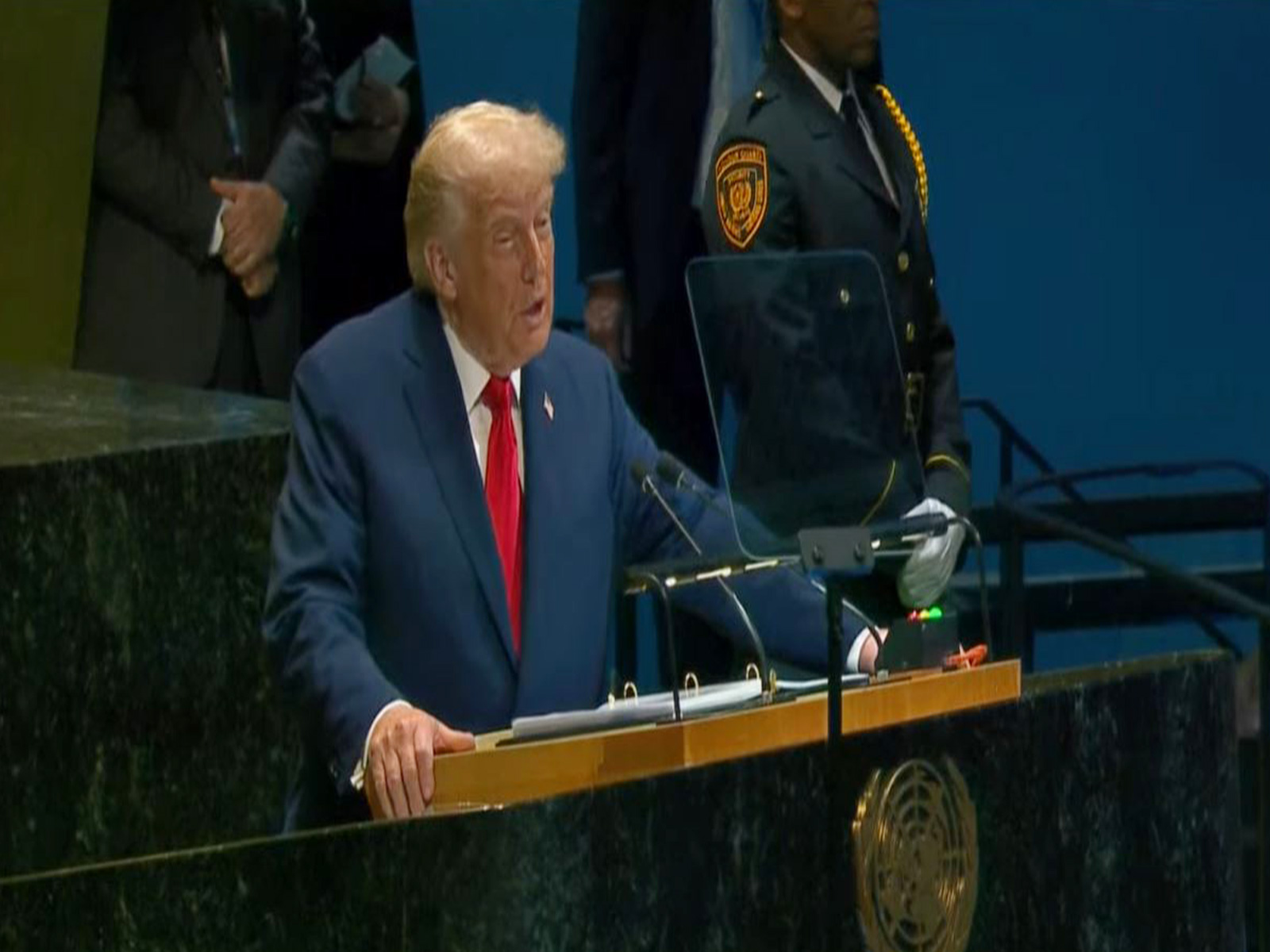 US President Donald Trump addresses the 80th United Nations General Assembly in New York, urging an immediate halt to the Gaza war (Photo/YouTube)