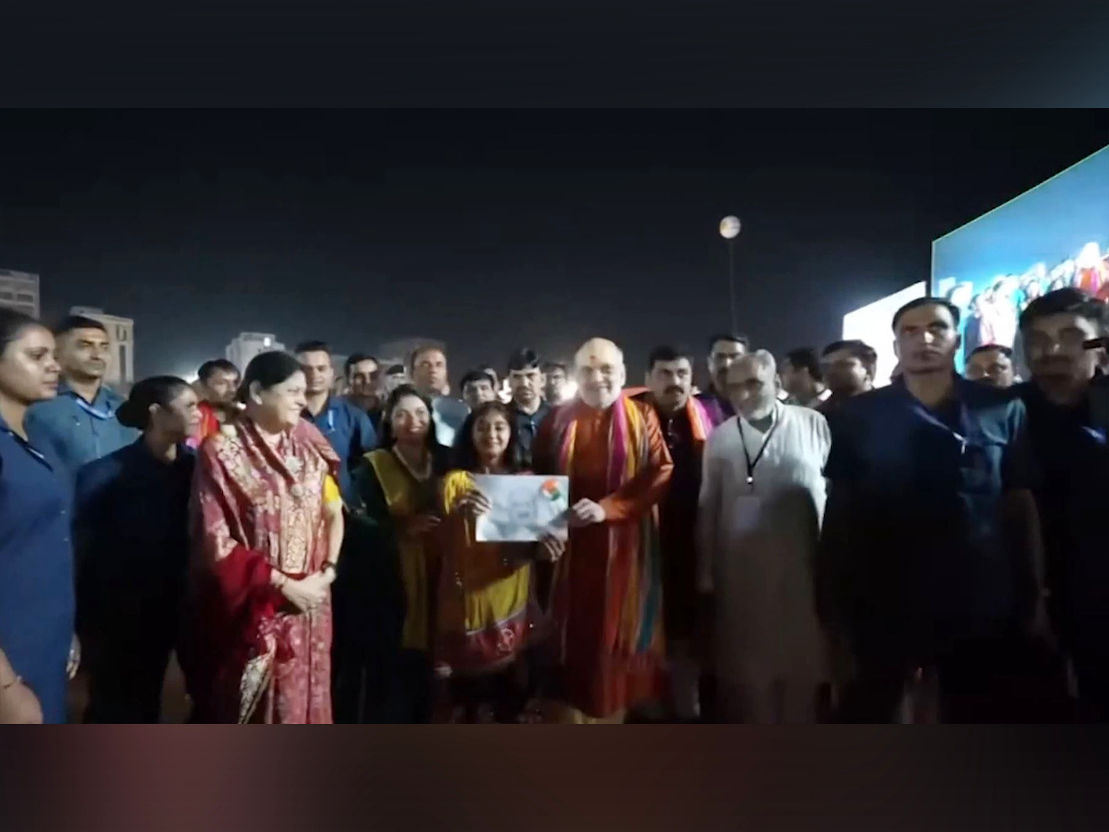 Union Home Minister Amit Shah attends ‘Kesariya Garba’ Navratri Celebration in Gujarat (Photo/ANI)