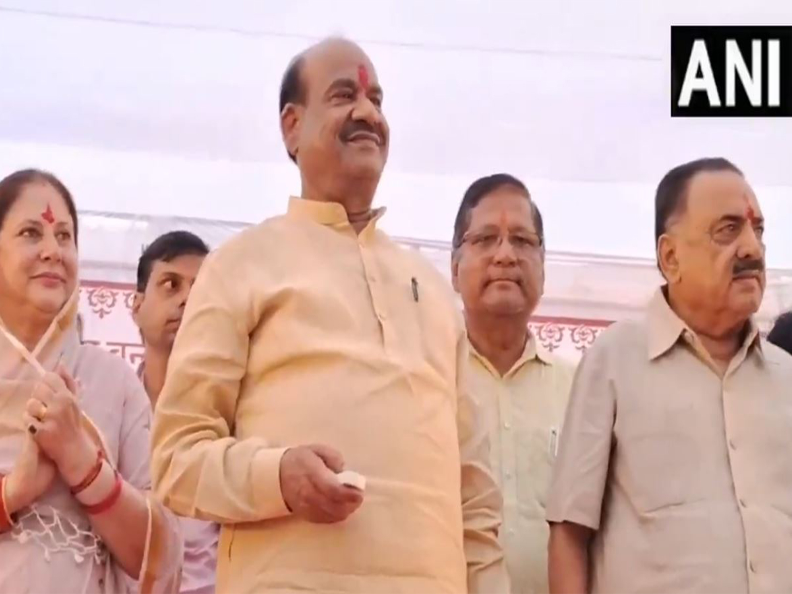 Lok Sabha Speaker Om Birla inaugurates indoor stadium, lays foundation for several projects in Bundi (Photo/ANI)