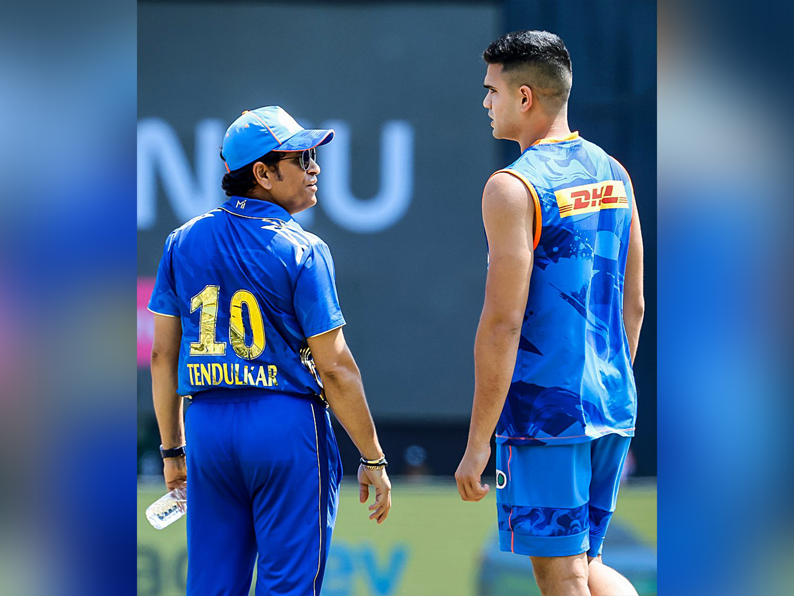 Sachin Tendulkar and Arjun Tendulkar (Photo/ANI)