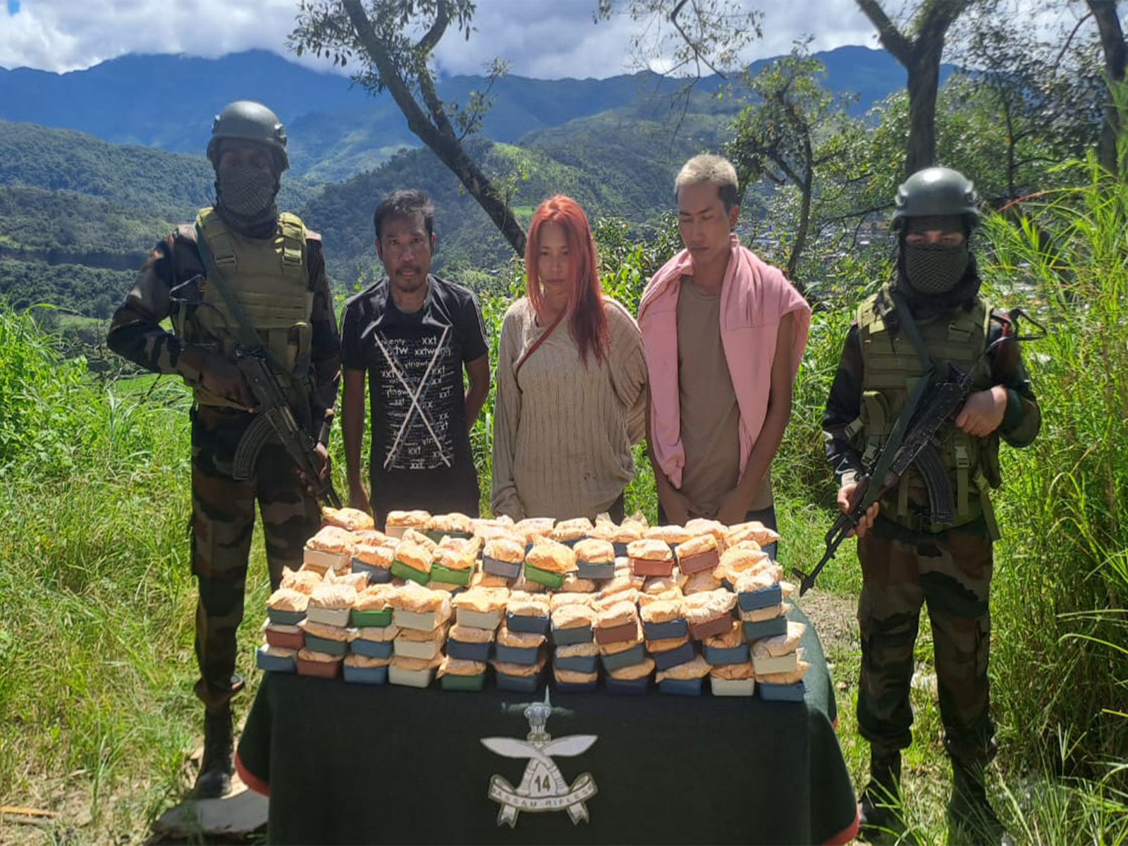 Assam rifles seize 1.377 kilograms of heroin no. 4 at Zokhawthar, Mizoram  (Photo/ANI)