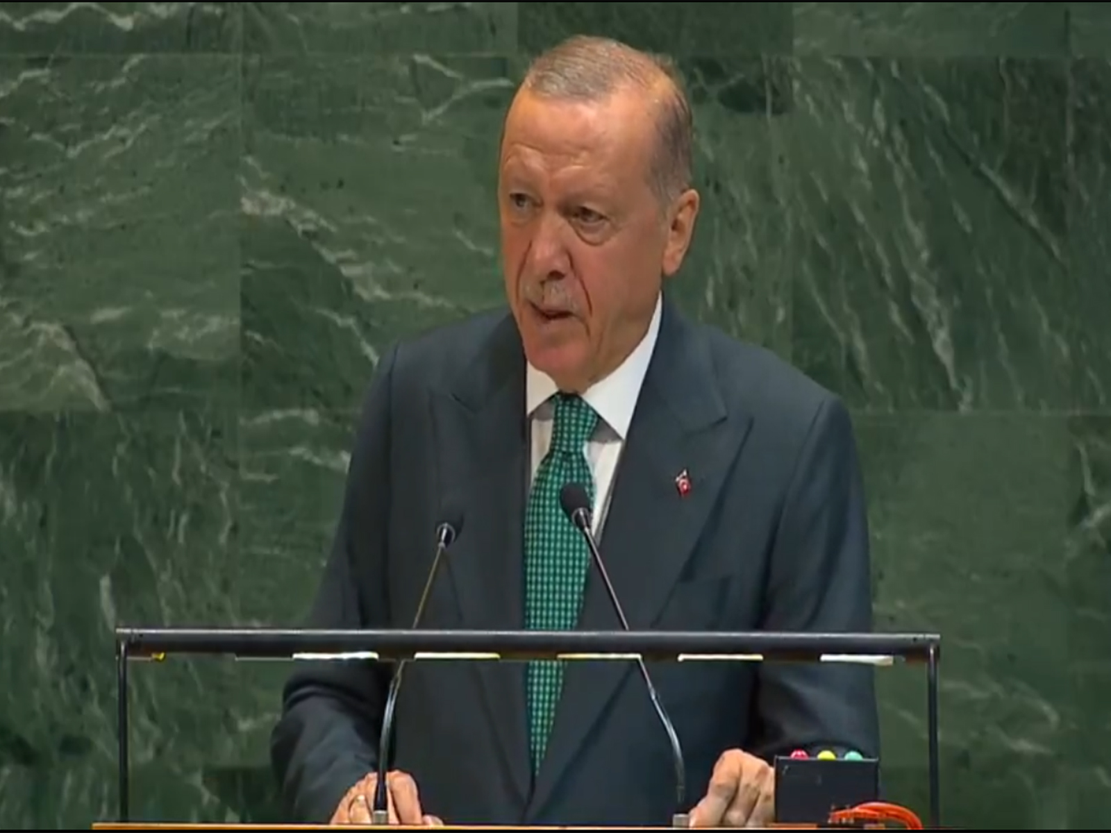 Turkish President Recep Tayyip Erdoğan (Image/UN TV)