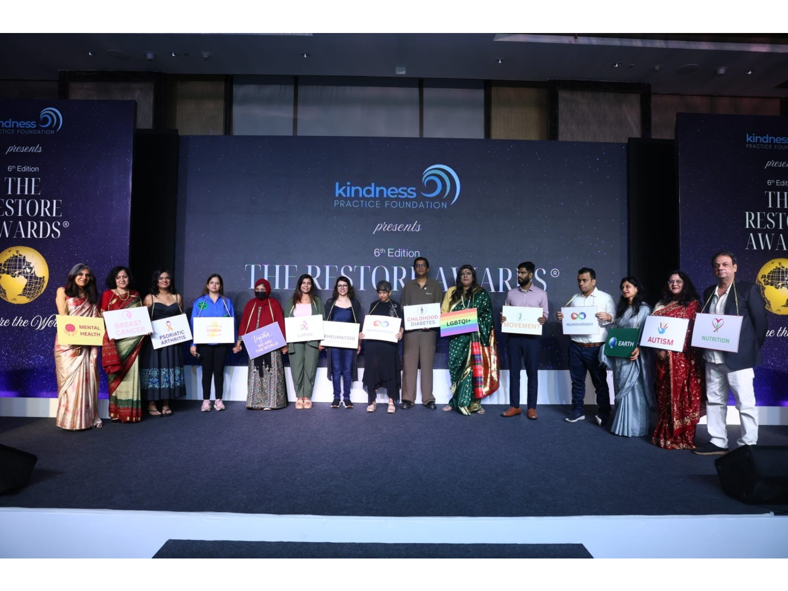 Fashion walk at the finale of the 6th edition of The Restore Awards®, different diseases warriors walked together to  demonstrate solidarity in supporting each other and the planet