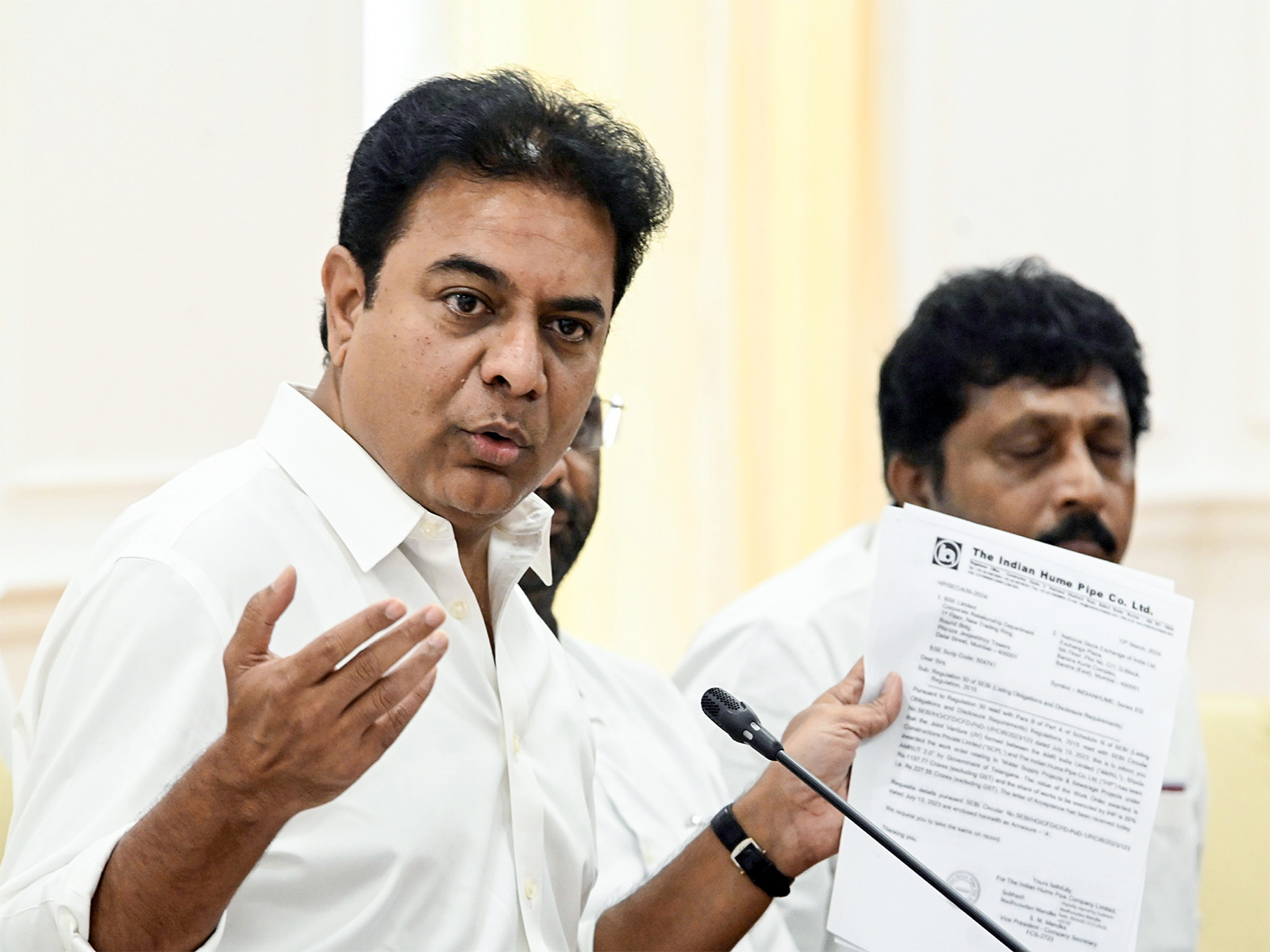 Bharat Rashtra Samithi (BRS) working president KT Rama Rao (File Photo/ANI)