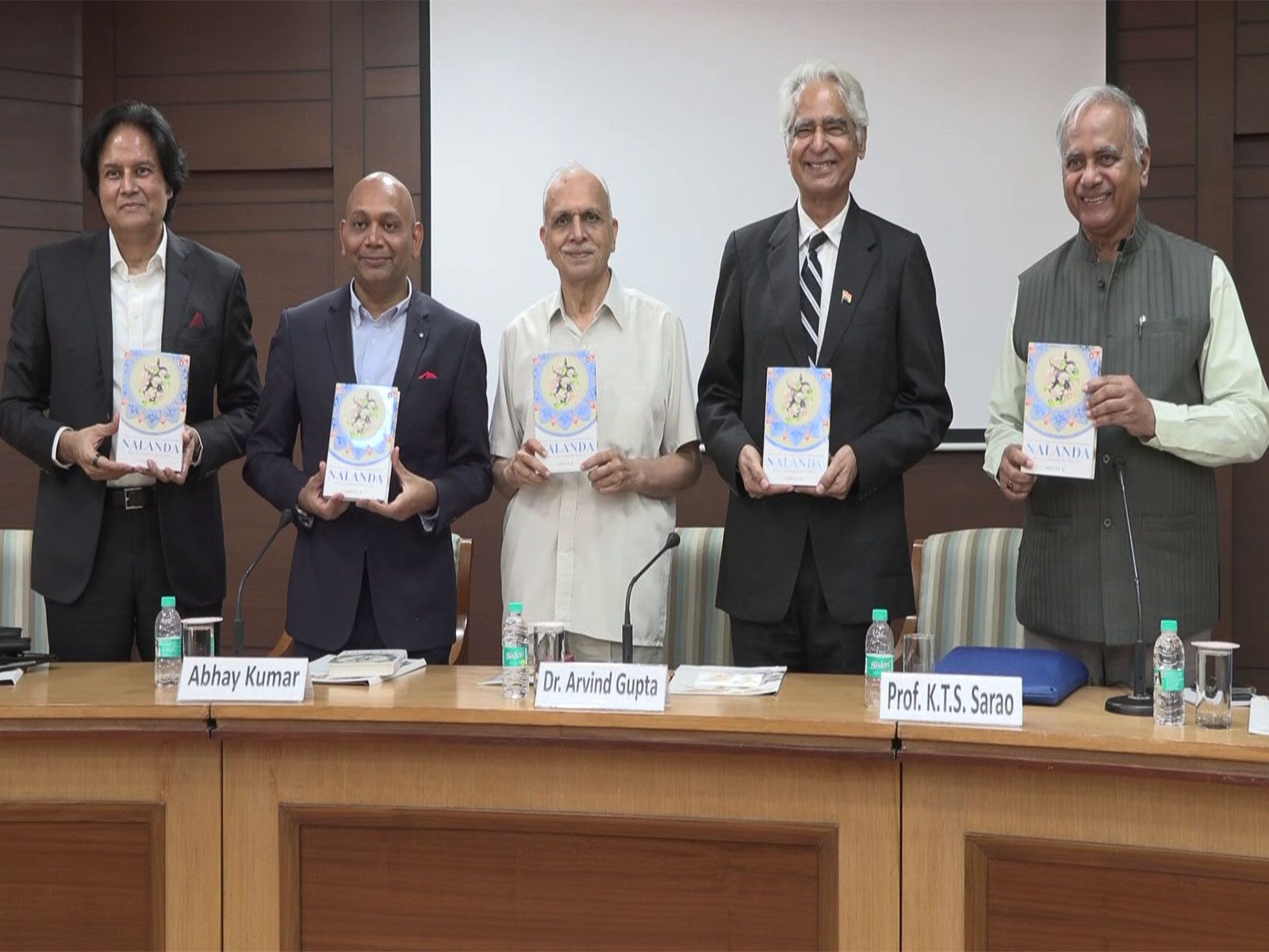 Abhay K unveiled his book, ‘Nalanda: How It Changed the World’ (Photo: ANI)
