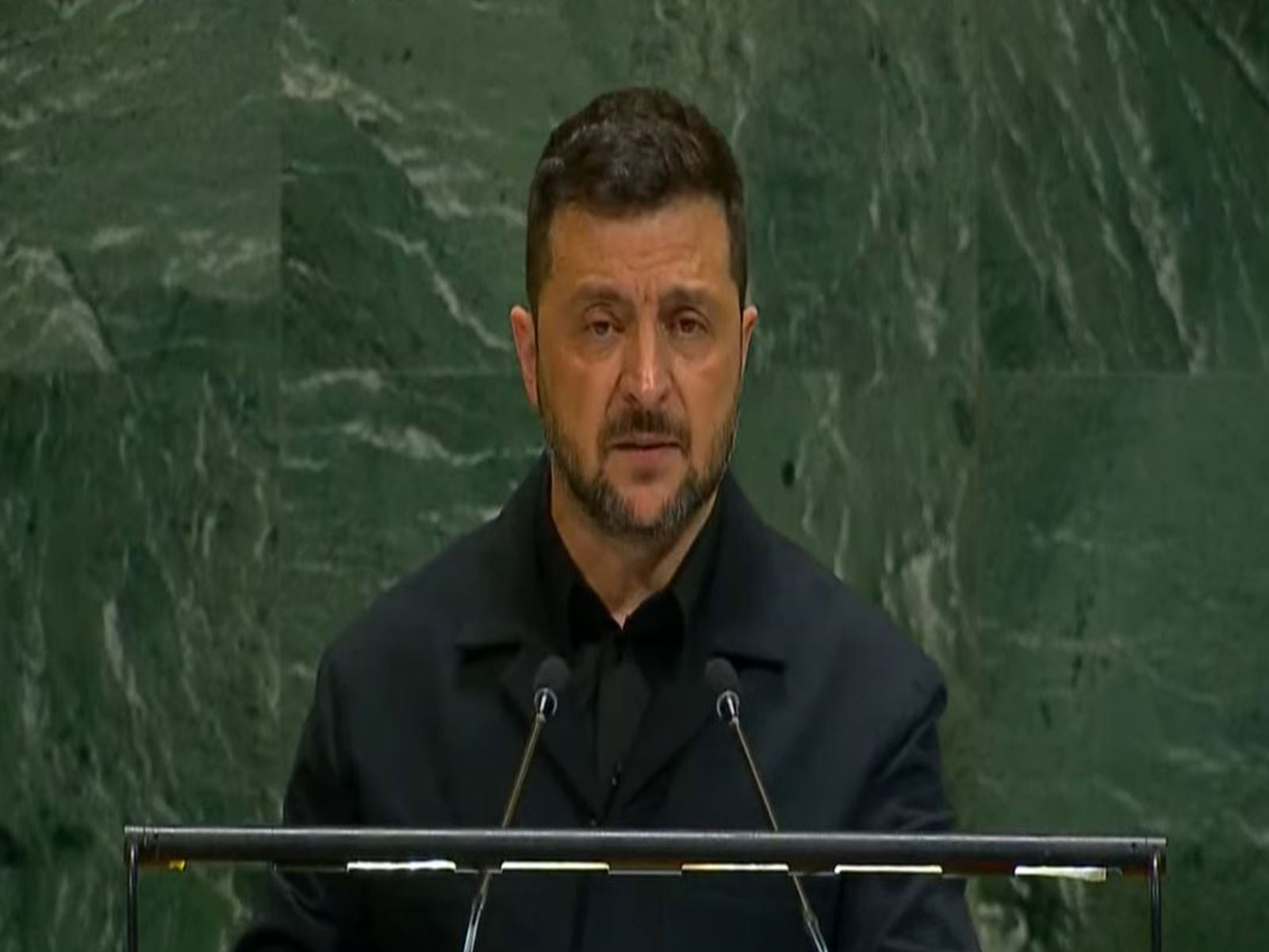 Ukrainian President Volodymyr Zelenskyy addresses the UN General Assembly (Photo/YouTube)