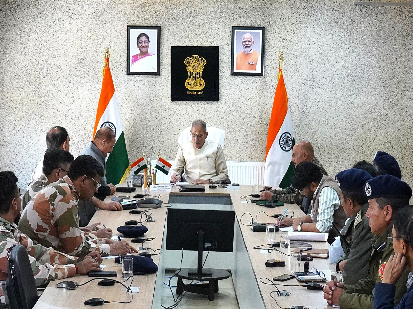 LG Kavinder Gupta chairs security review meeting (Photo/X@lg_ladakh)