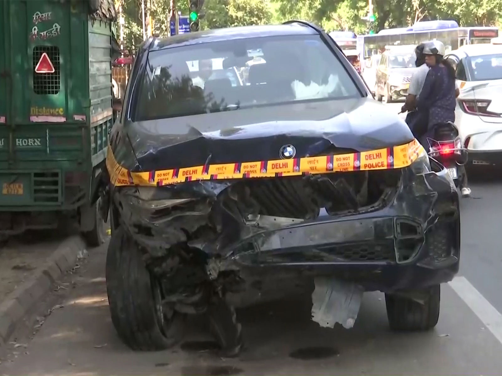 The BMW car after crash on September 14 (File Photo/ANI)