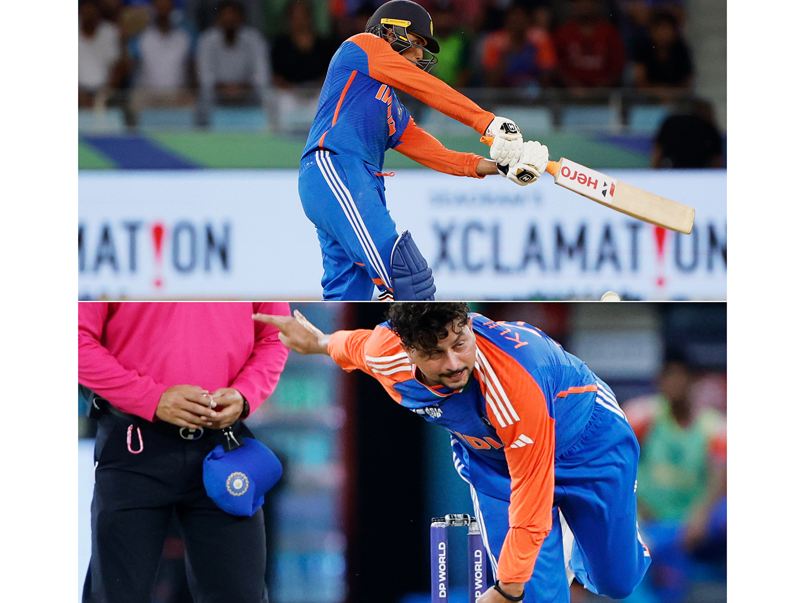 Abhishek Sharma and Kuldeep Yadav. (Photo: ANI)