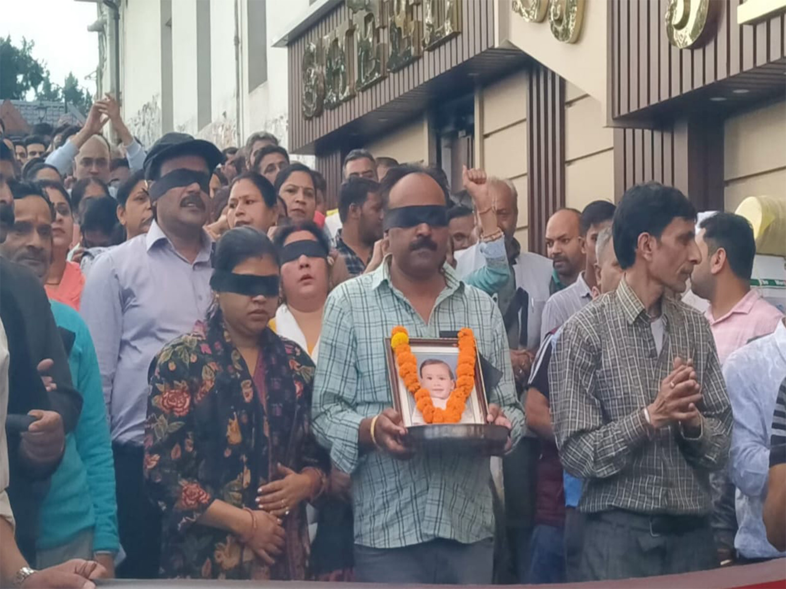 Visuals from protest (Photo/ANI)