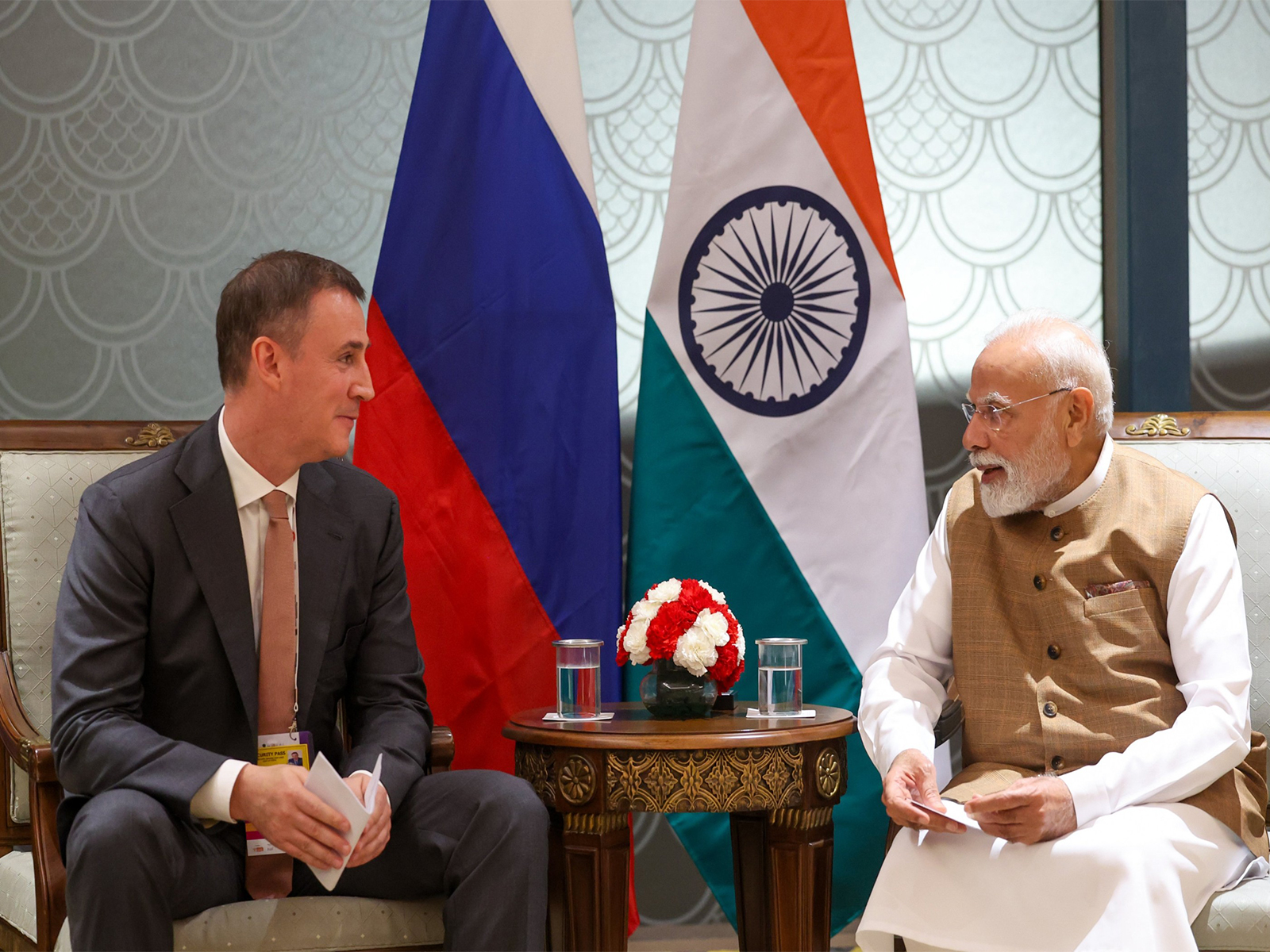 Prime Minister Narendra Modi with Russia's Deputy Prime Minister Dmitry Patrushev (Image: X/@narendramodi)