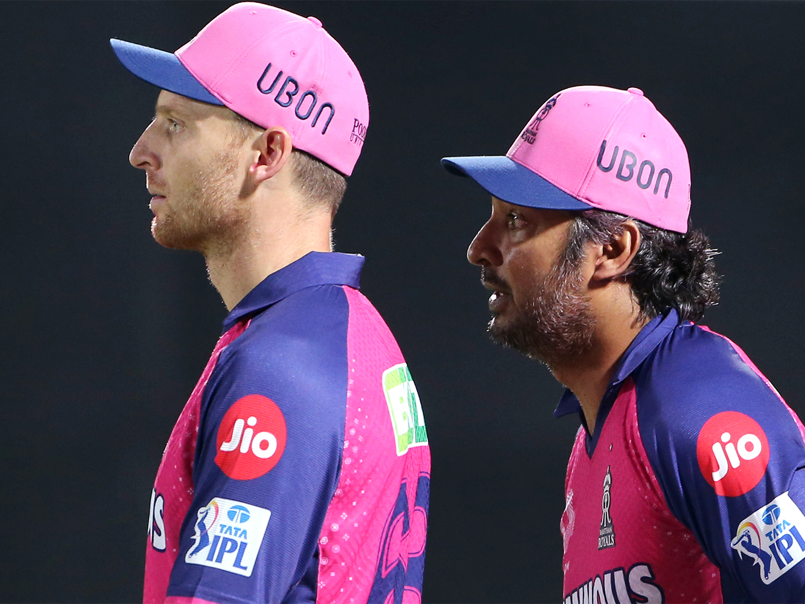 Kumar Sangakkara and Jos Butler. (Photo/ANI) 