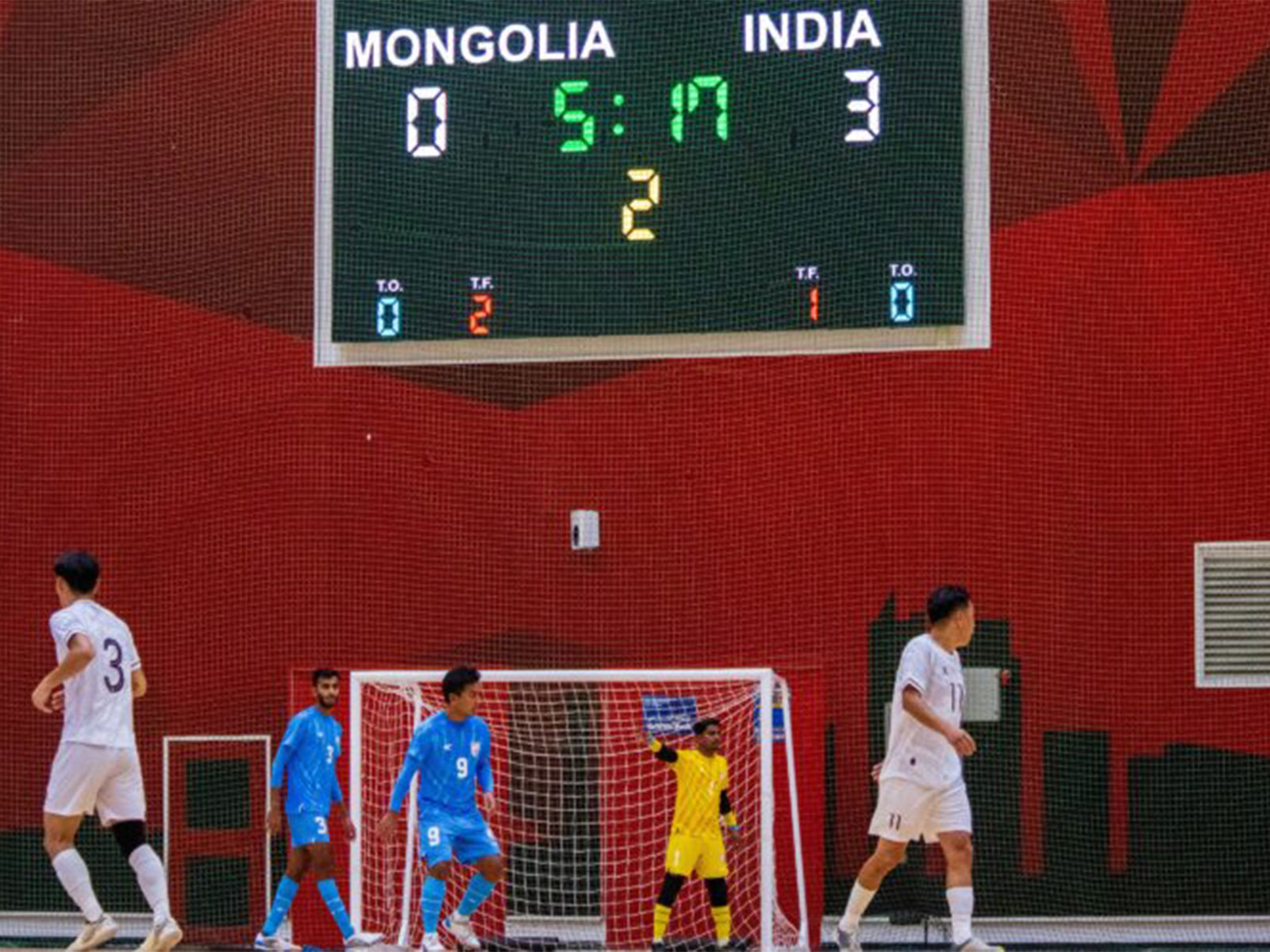 India vs Mongolia futsal action (Photo: AIFF)
