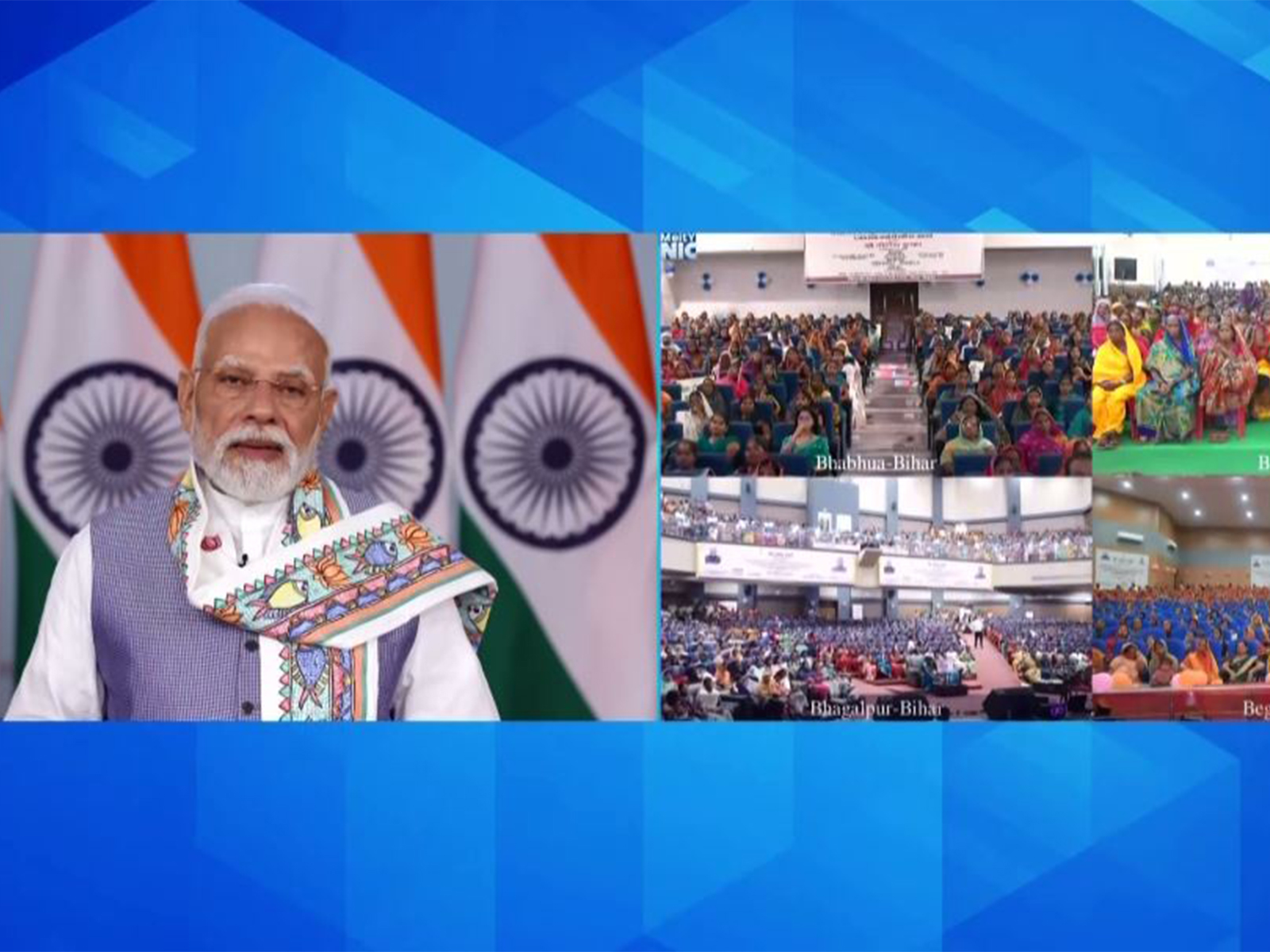PM Narendra Modi at launch of Mukhyamantri Mahila Rojgar Yojana (Photo/DD)