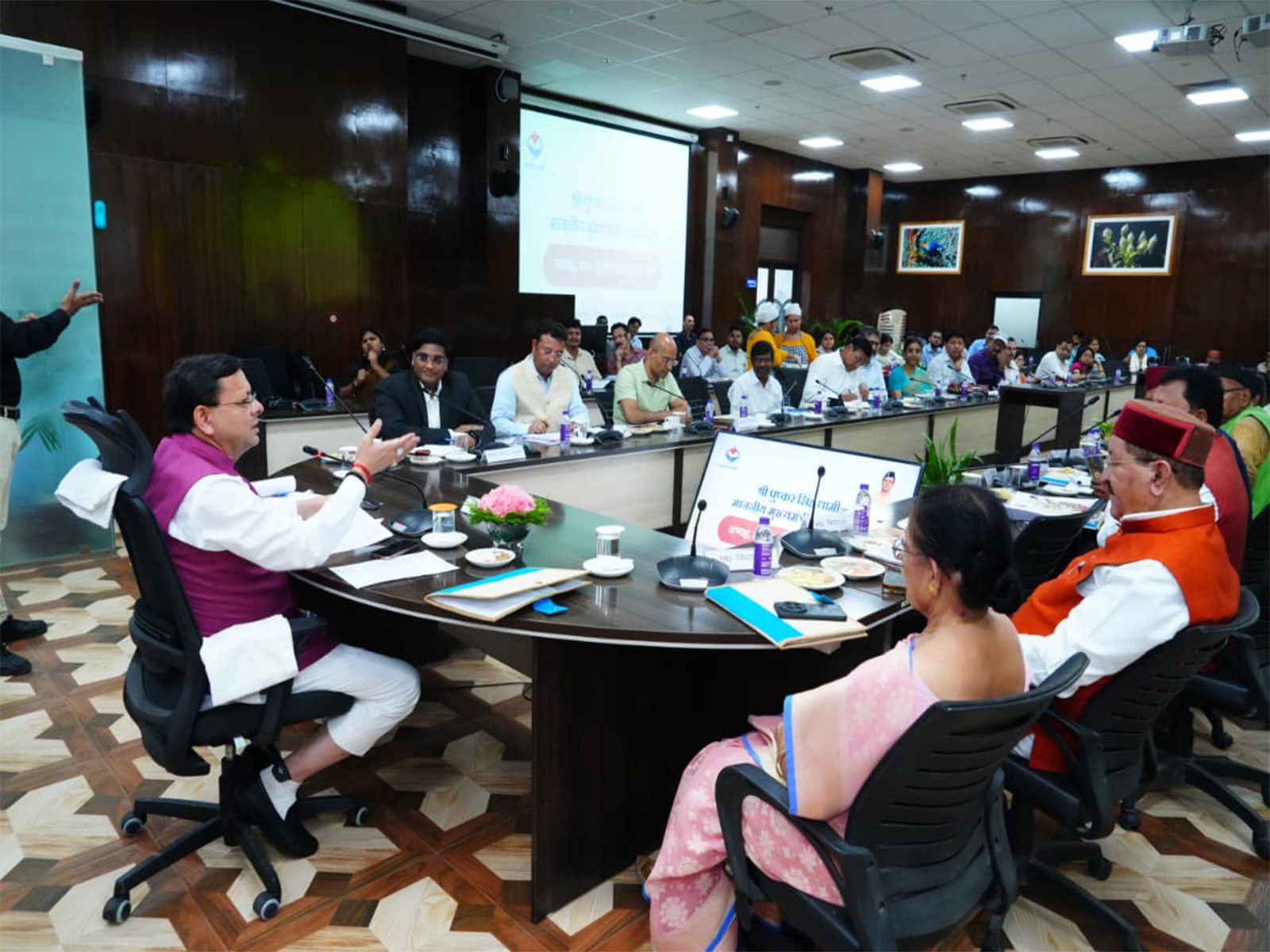 CM Pushkar Singh Dhami at the meeting of the State Disability Advisory Board. (Photo/ANI)
