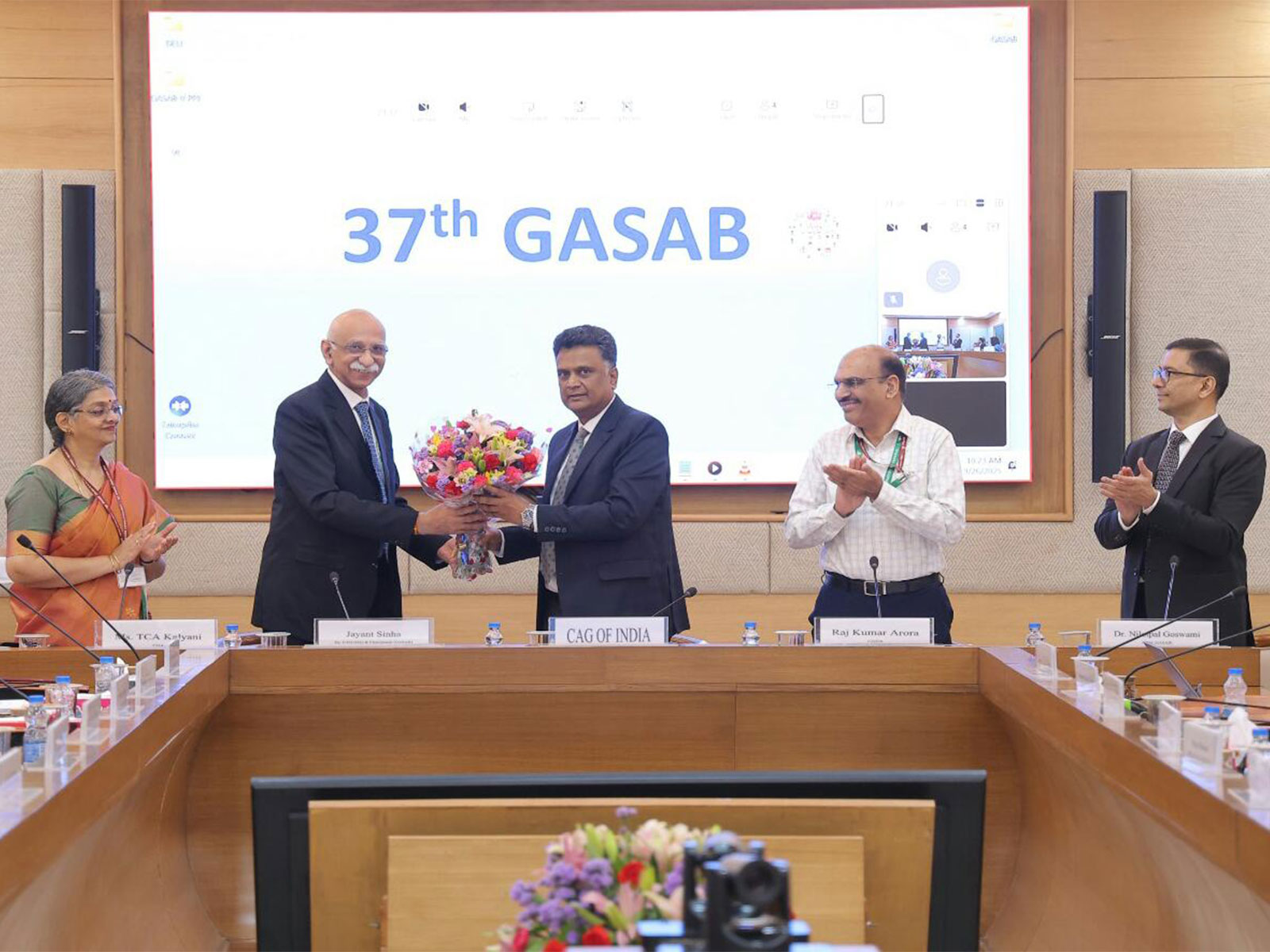 CAG K Sanjay Murthy launching the digital GASAB website during the 37th board meeting (Photo/Press Release)
