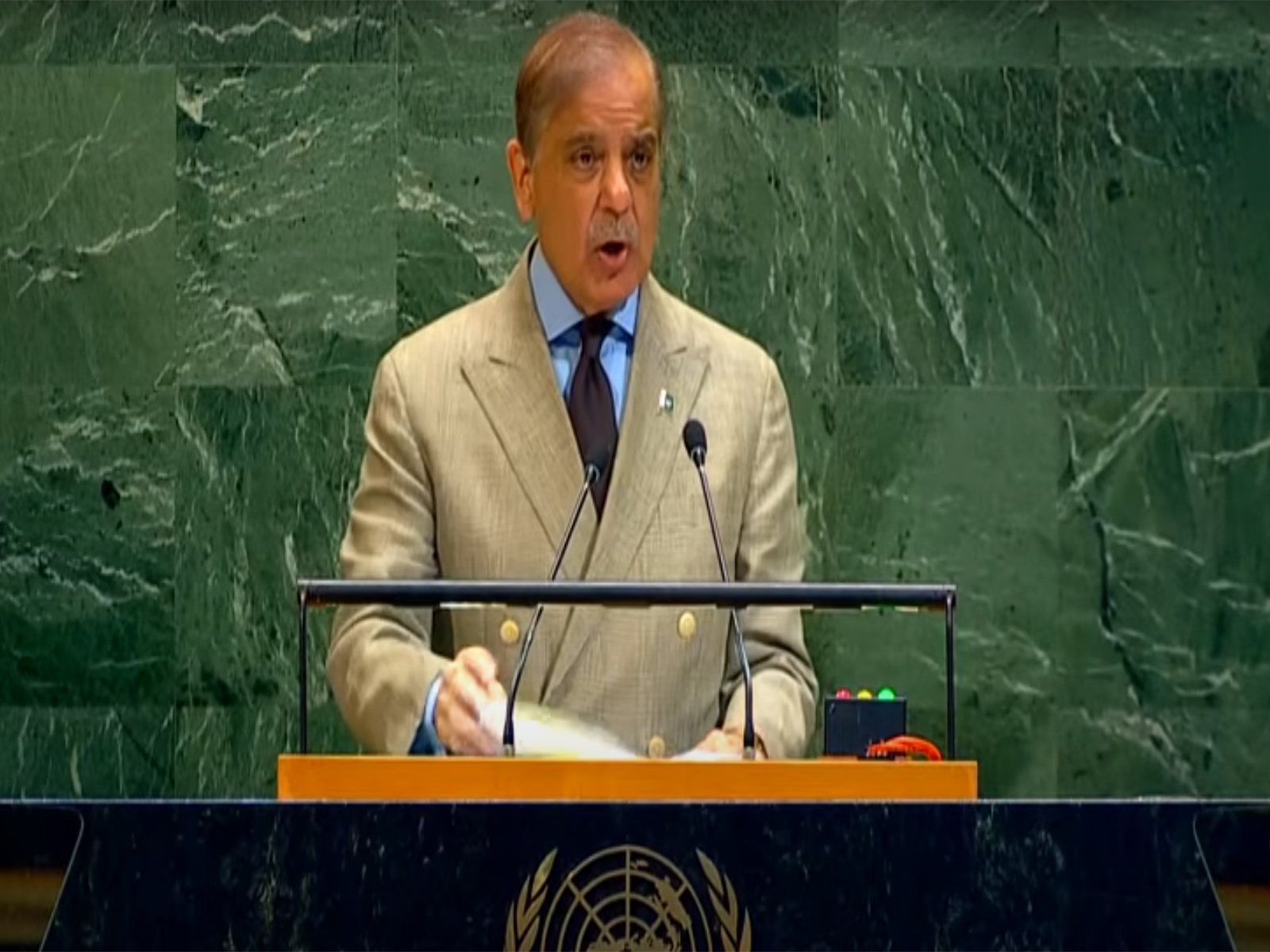 Pakistan Prime Minister Shehbaz Sharif (Photo/Youtube/UN)