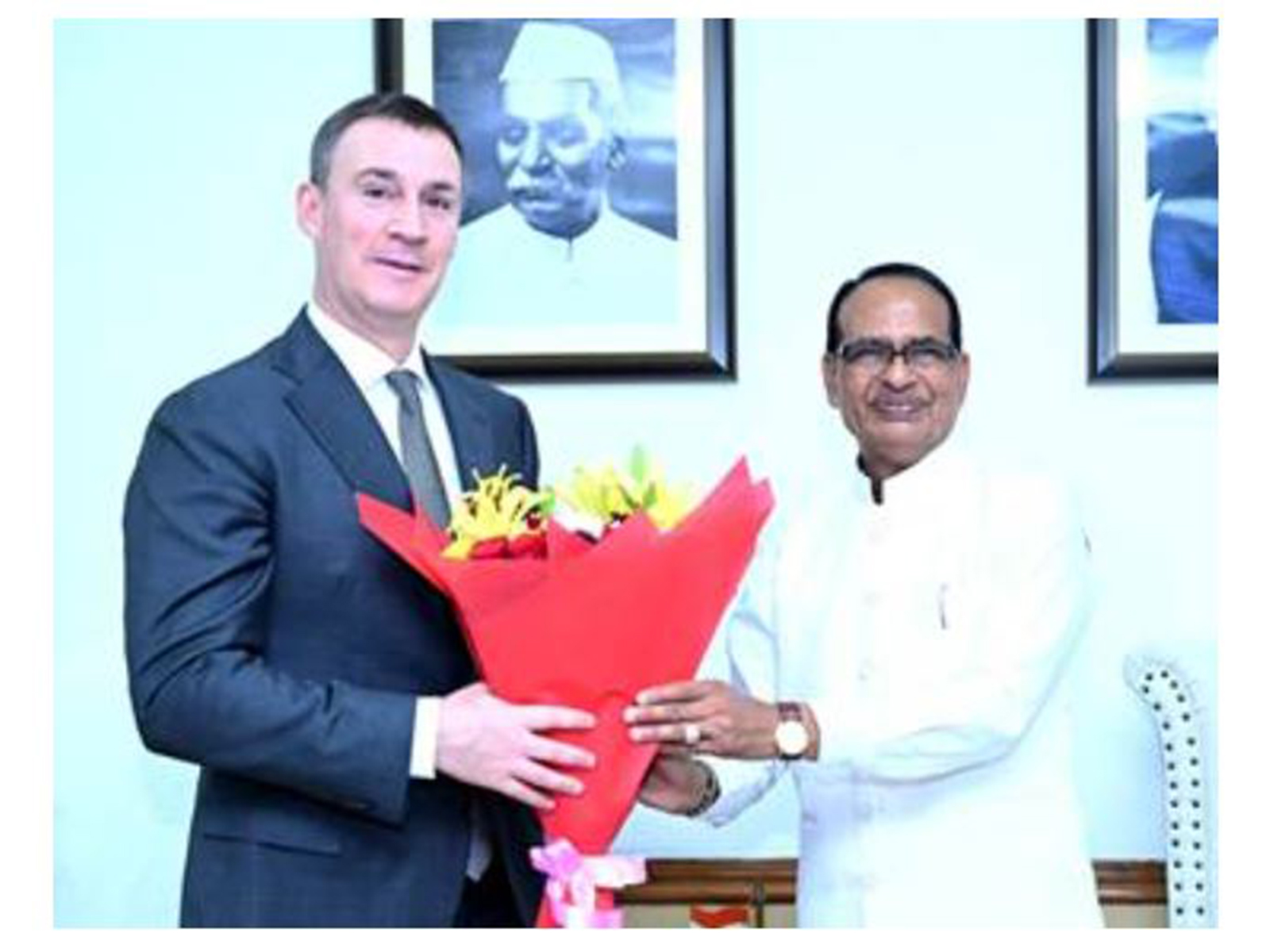 Shivraj Singh Chouhan meets Russian Deputy PM Dmitry Patrushev in New Delhi (Photo/ PIB)
