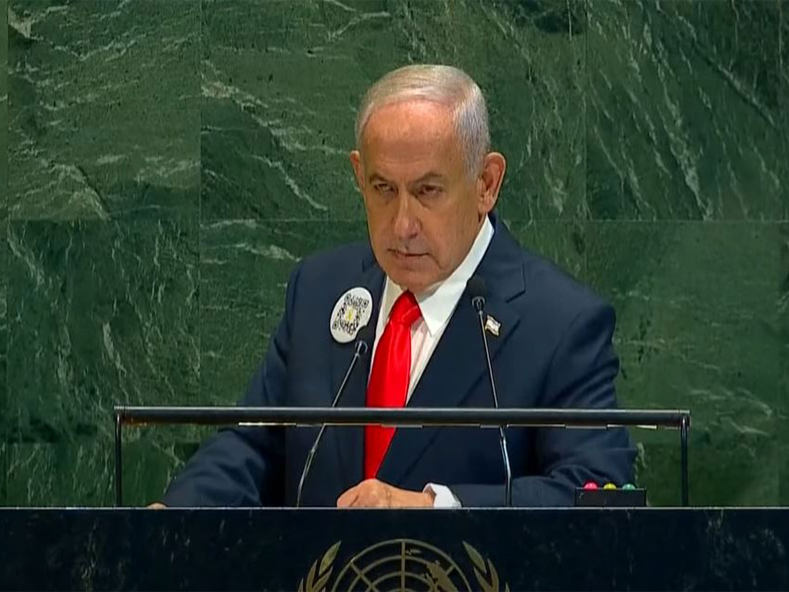 Israeli Prime Minister Benjamin Netanyahu addresses the 80th UNGA in New York (Photo/UN YouTube)