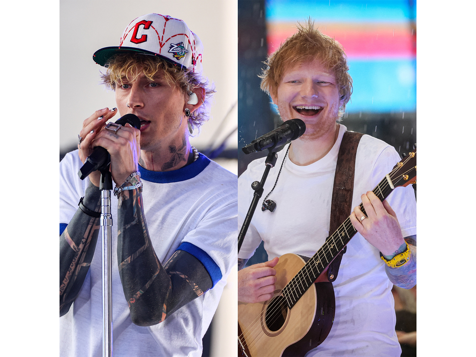 MGK and ED Sheeran (Photo: Reuters)