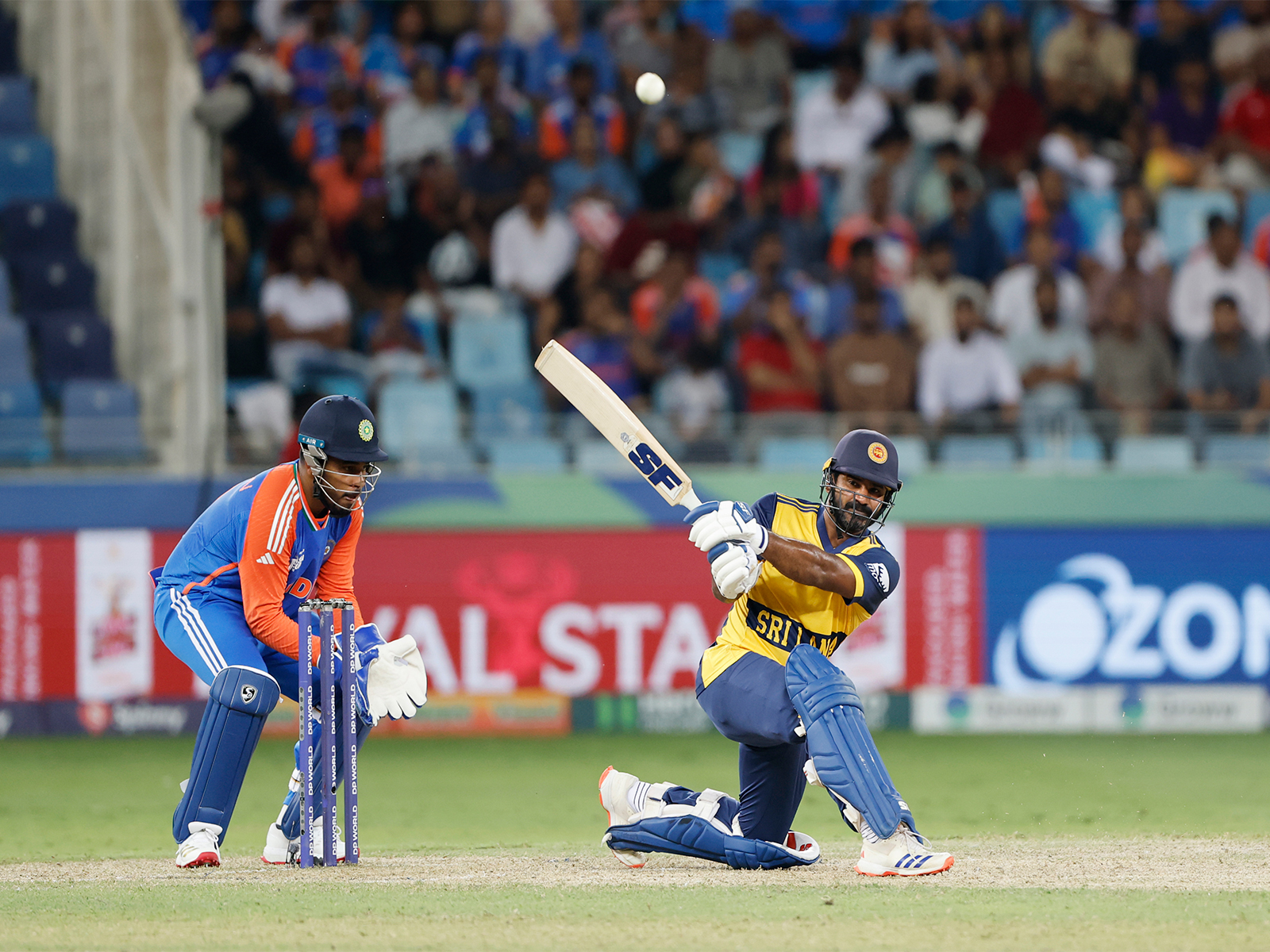 India and Sri Lanka in action. (Photo: ANI)