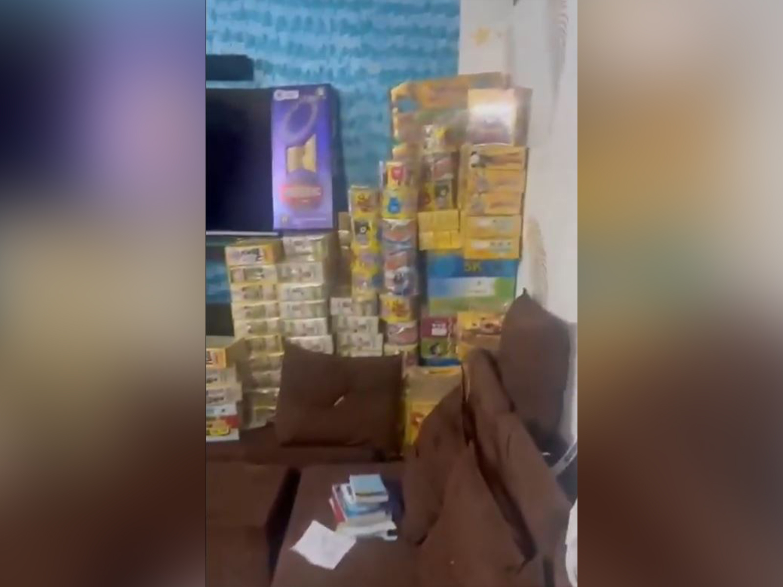 Delhi Police recover huge cache of illegal firecrackers from residence in Rajouri Garden (Photo/ANI)