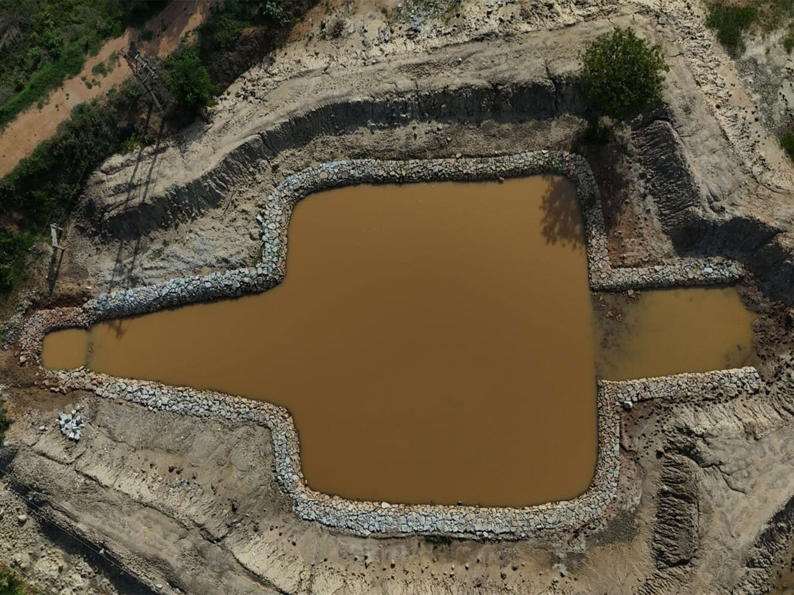 Water pools help collect subsurface flow from natural streams