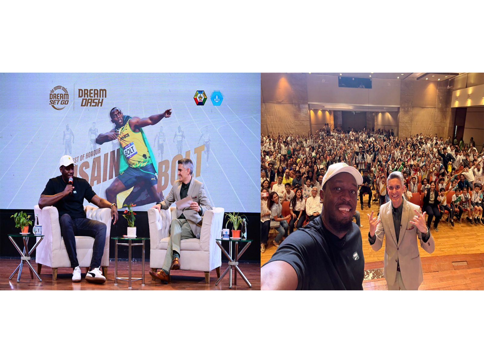 The Fastest Man on Earth, Usain Bolt, Joins Sujay Jairaj for a Fireside Chat at Jamnabai Narsee Campus, Host of DreamSetGo’s Dream Dash Finale