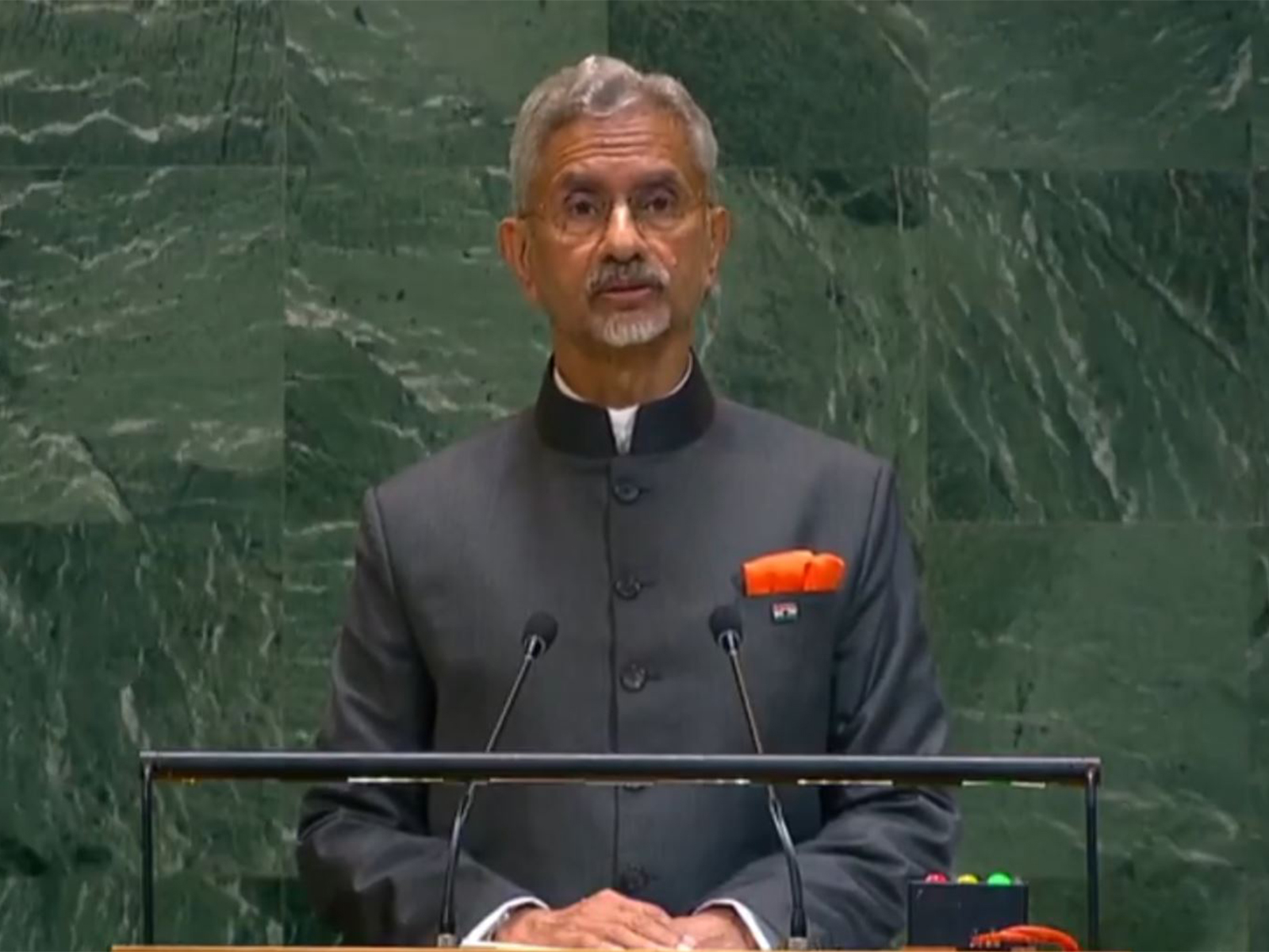 External Affairs Minister S Jaishankar speaking at UNGA in New York (Photo/UNTV) External Affairs Minister S Jaishankar speaking at UNGA in New York (Photo/UNTV)