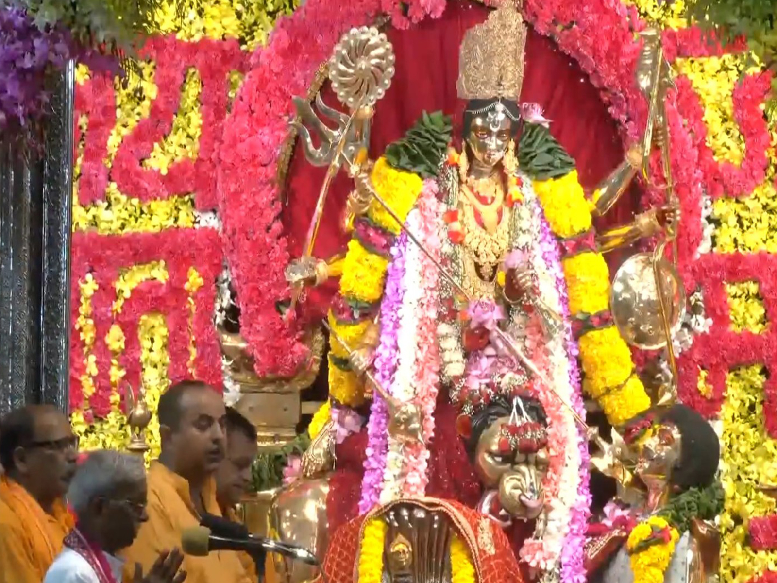 Shree Adya Katyayani Shaktipeeth Mandir in Chhatarpur, Delhi (Photo/ANI)