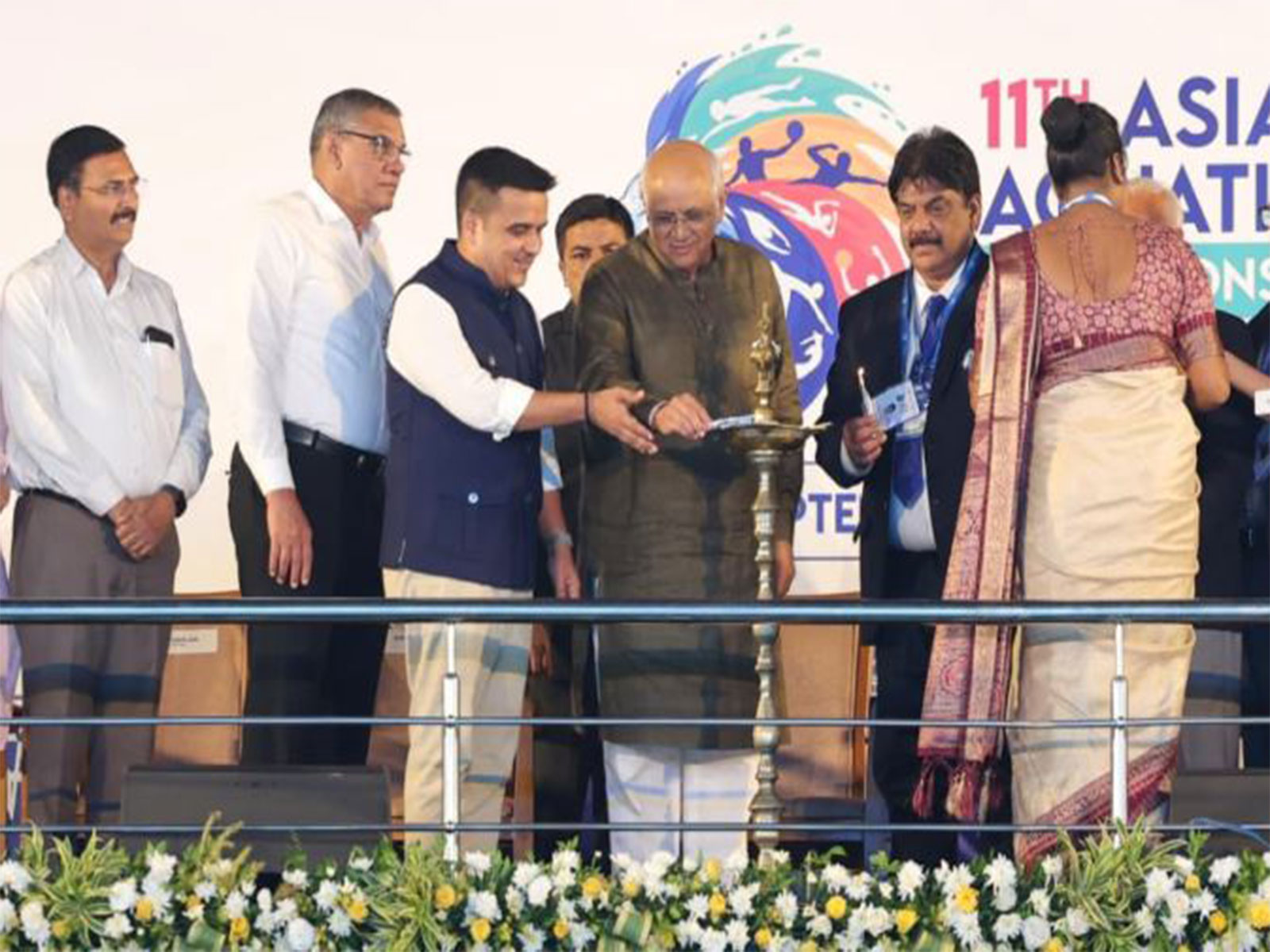 Gujarat Chief Minister Bhupendra Patel and  Minister of State for Sports Harsh Sanghavi (Photo/X: @Bhupendrapbjp)