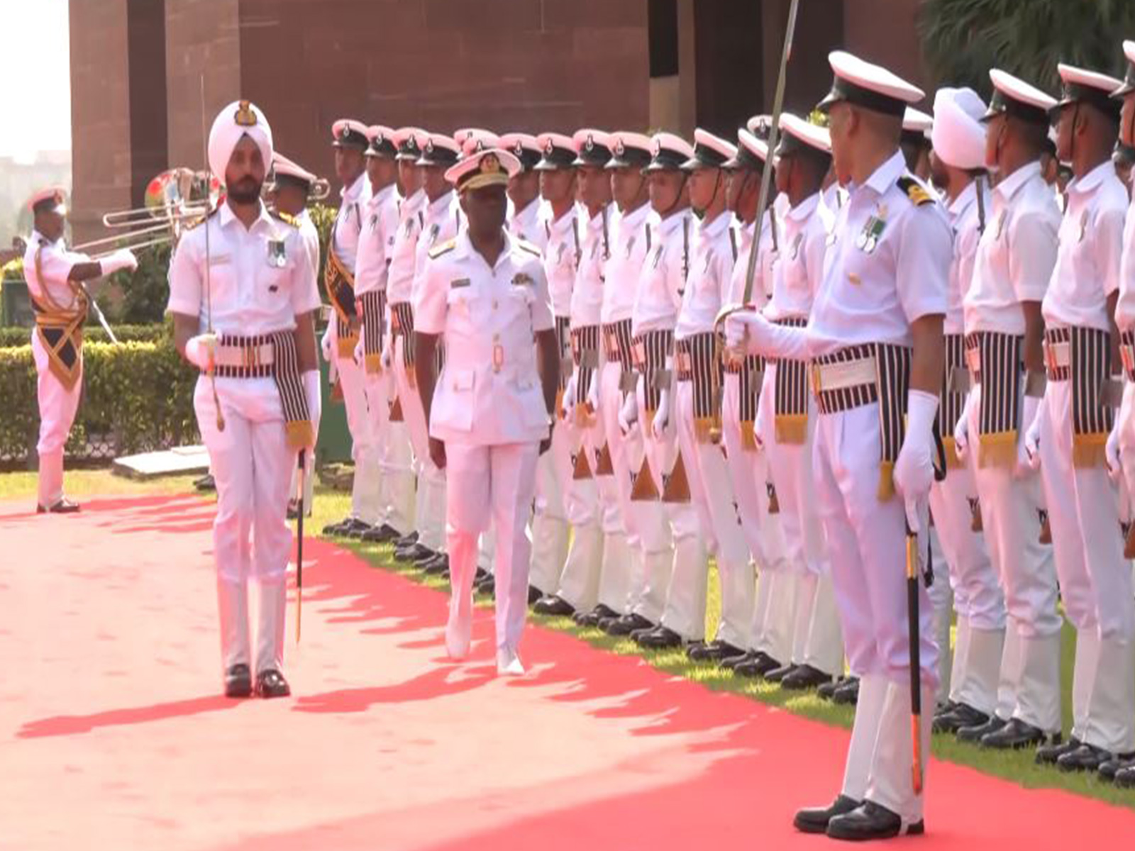 Kenya’s Navy Commander, Major General Paul Owuor Otenio receives the Guard of Honour (Photo/ANI) Kenya’s Navy Commander, Major General Paul Owuor Otenio receives the Guard of Honour (Photo/ANI)