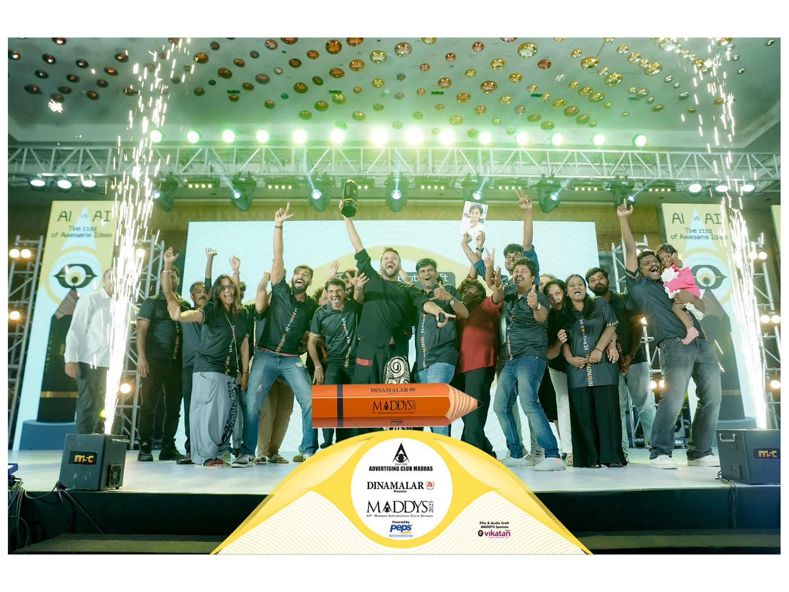 Chennai’s be positive 24 Crowned Best Design & Print Craft Agency at MADDYS 2025