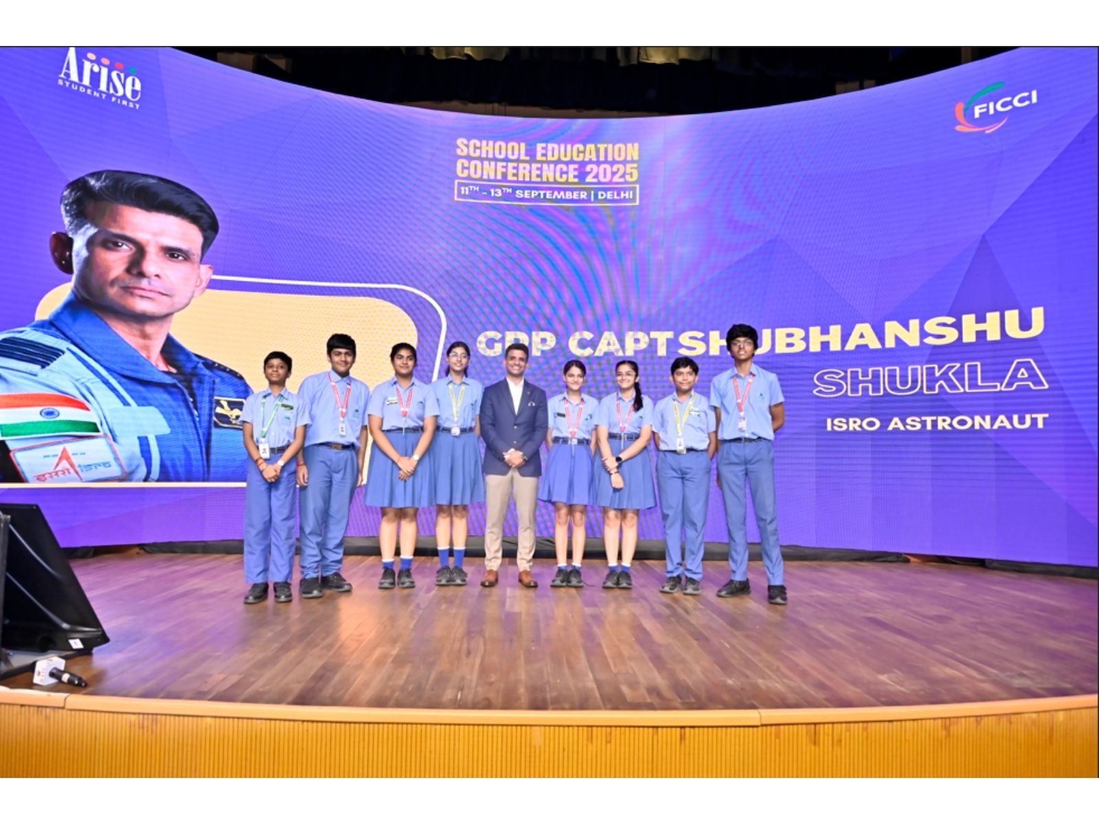 Gaganyatri Shubhanshu Shukla visits ARISE School Education Conference 2025, interacts with educators and students