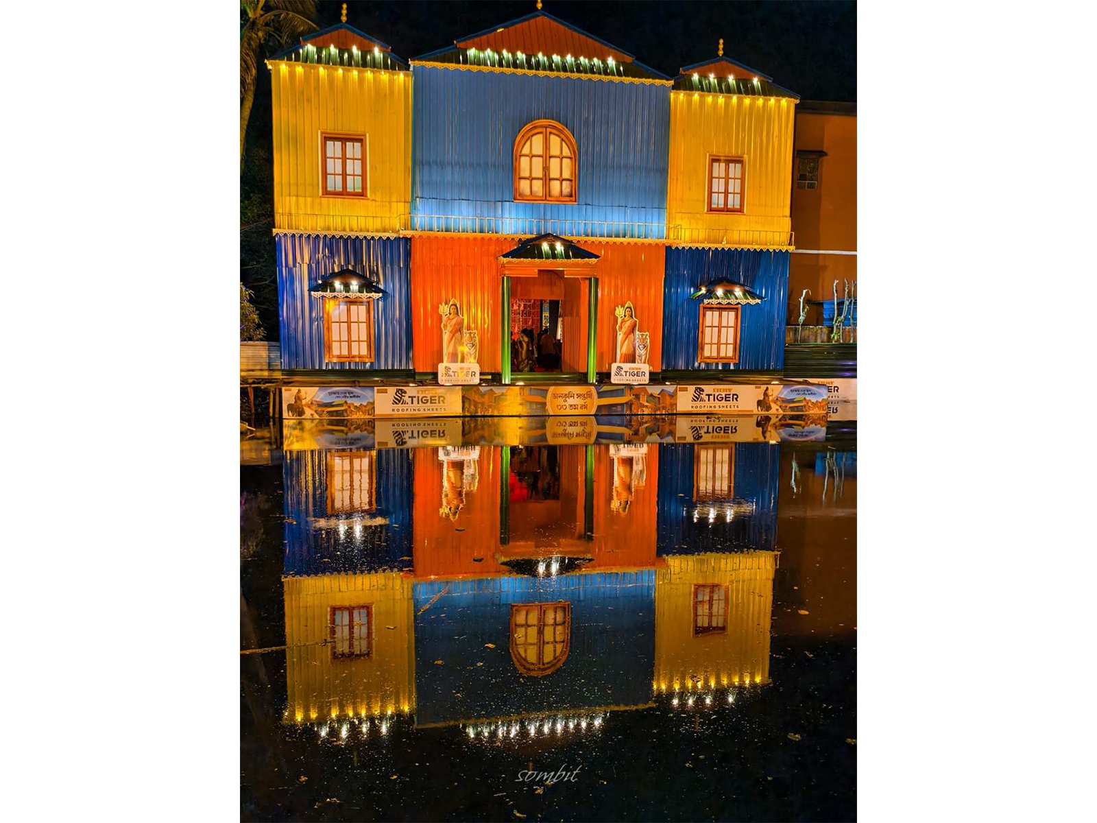 Home-styled Durga Puja pandal built with SEL Tiger Roofing Sheets under Shyam Metalics Foundation’s ‘Shelter of Protection’ campaign