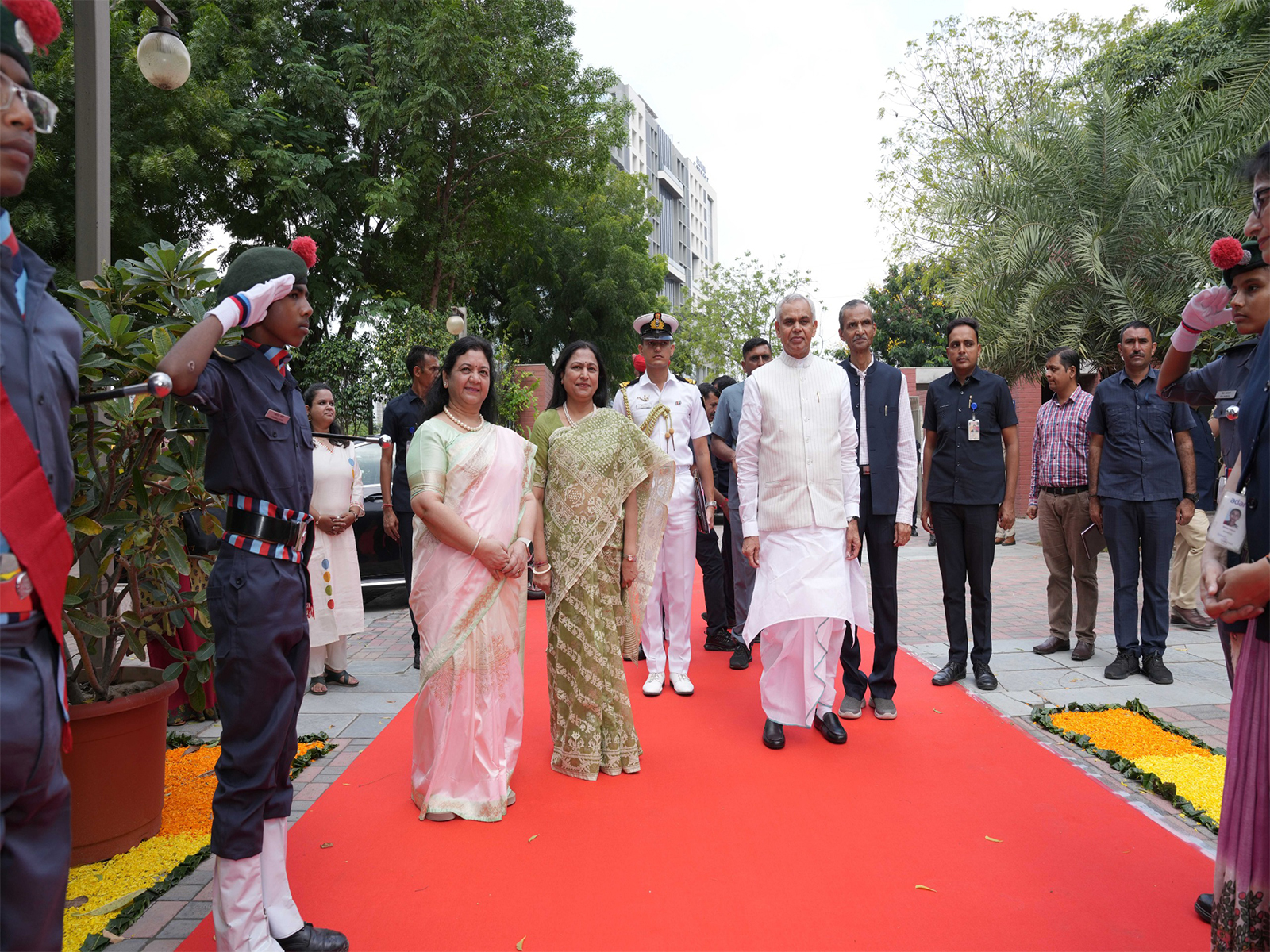 Gujarat Governor Acharya Devvrat at Adani Vidya Mandir in Ahmedabad (Photo/Adani Group)
