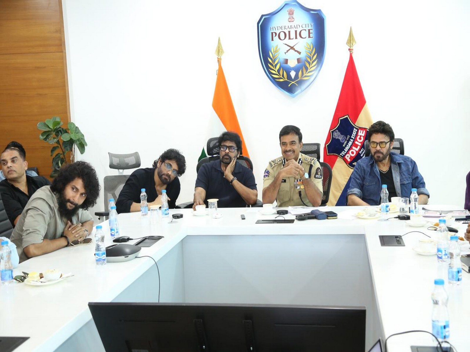 Police holds meeting with Telgue film industy (Photo Credit: Hyderabad Police)