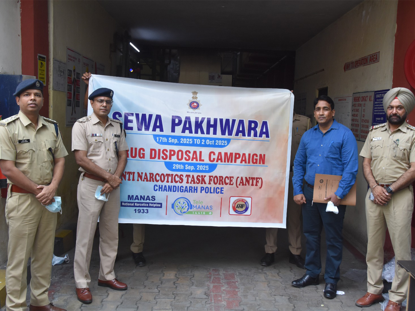 Chandigarh police disposed of seized narcotics weighing a total of 35.38331 kg   (Photo/ANI)