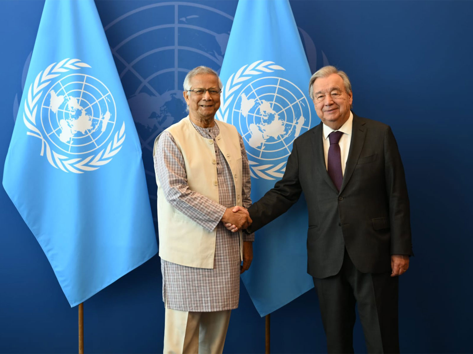 United Nations Secretary-General António Guterres with Bangladesh Chief Adviser Professor Muhammad Yunus (Image/ Bangladesh Chief Adviser's Press Wing) United Nations Secretary-General António Guterres with Bangladesh Chief Adviser Professor Muhammad Yunus (Image/ Bangladesh Chief Adviser's Press Wing)