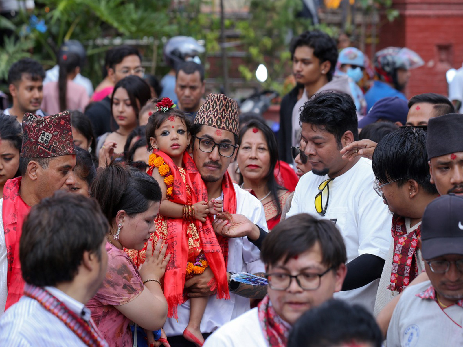 Toddler ‘Aryatara Shakya’ annointed as the Royal “Kumari” (Image/ANI) Toddler ‘Aryatara Shakya’ annointed as the Royal “Kumari” (Image/ANI)