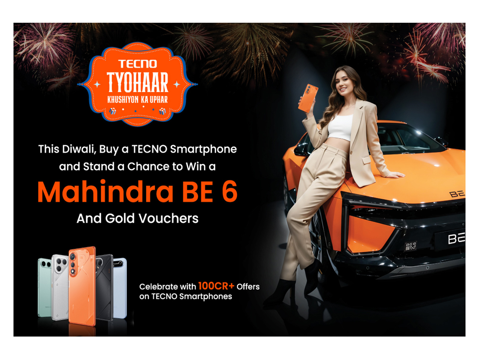 Upgrade Your Tech, Upgrade Your Ride – This Festive Season Win A Mahindra BE 6 with TECNO Smartphone