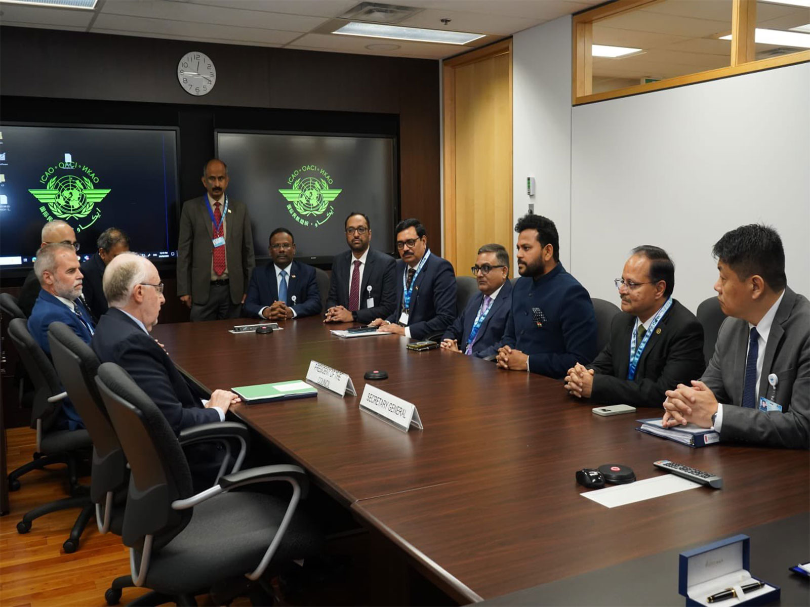 Civil Aviation Minister Rammohan Naidu in Montreal (Photo: X/@RamMNK)