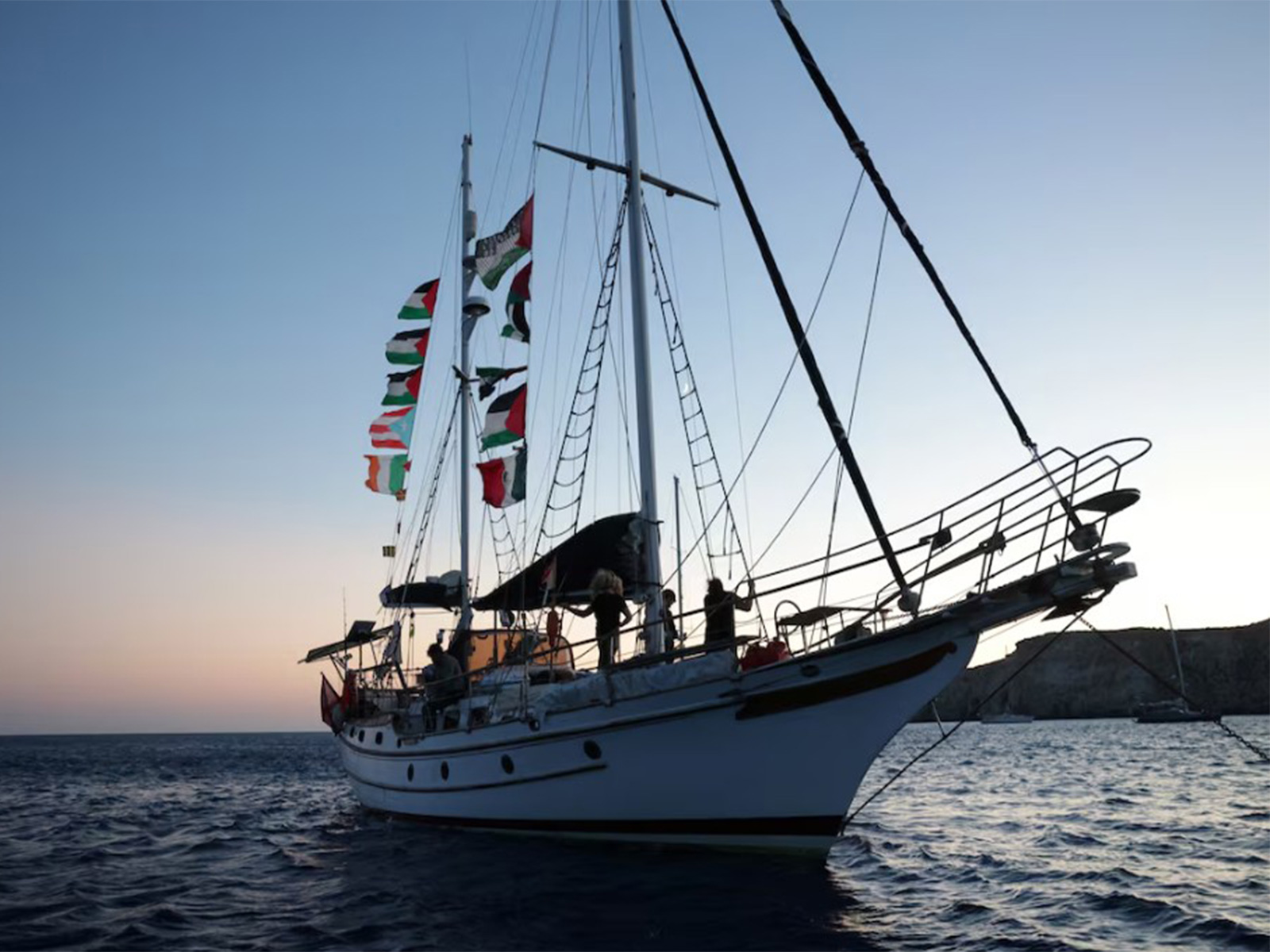 Sailing boats, part of the Global Sumud Flotilla aiming to reach Gaza (Photo/ Reuters) 