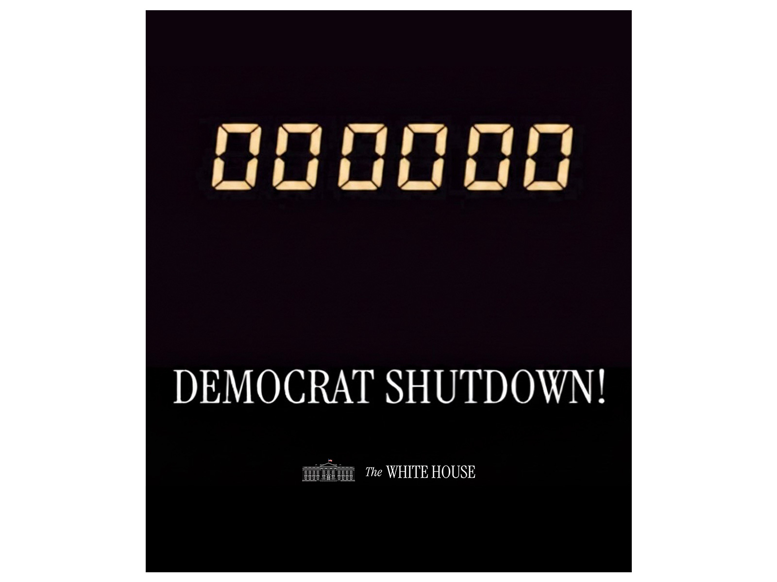 US federal government shuts down (Image: X@WhiteHouse)
