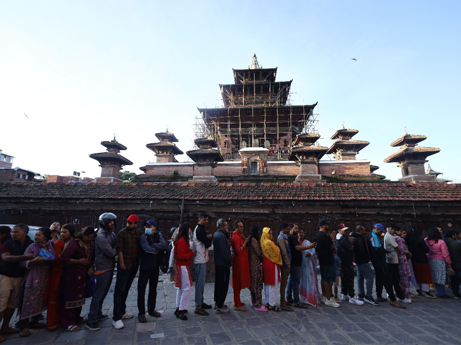 Devotees at the Taleju Bhawani temple (Image/ANI)