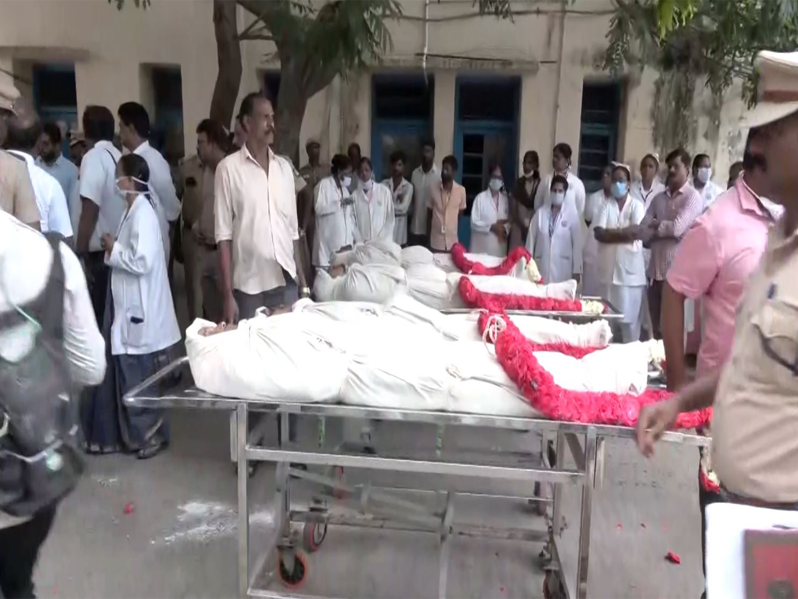 Mortal remains of those who died in the Ennore Power Plant accident (Photo/ANI) Mortal remains of those who died in the Ennore Power Plant accident (Photo/ANI)