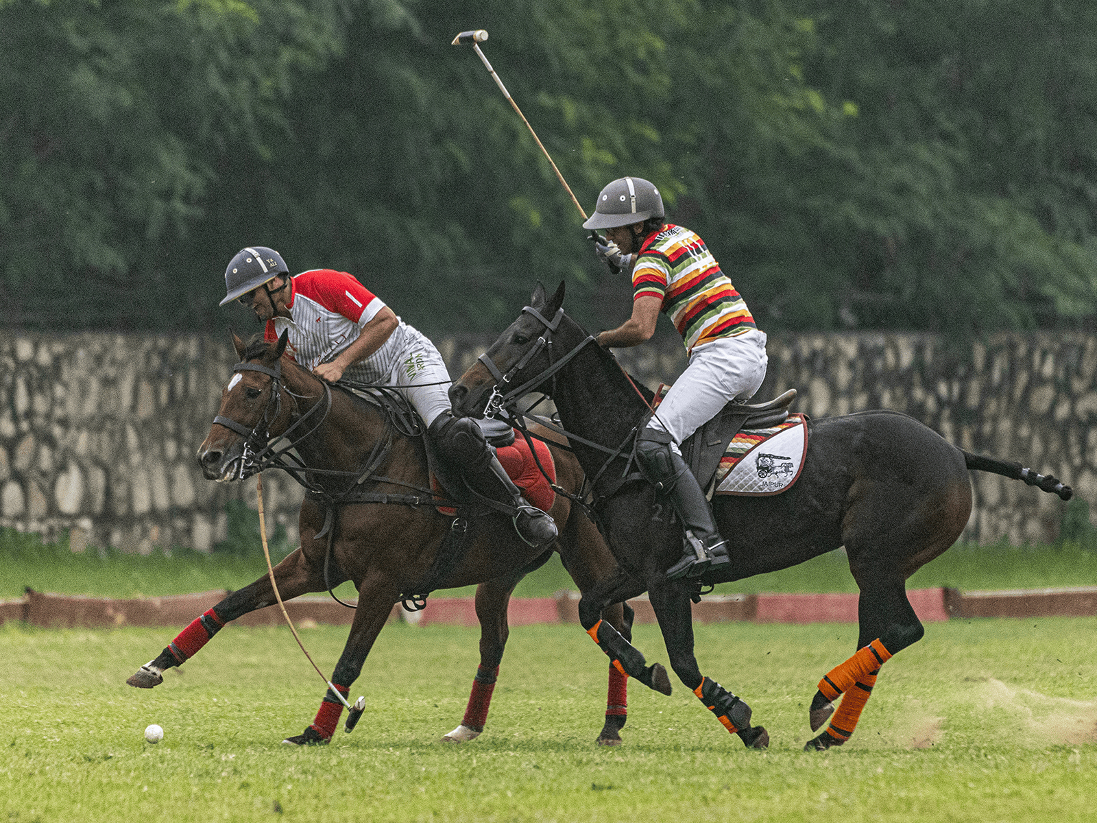 Polo players in action during the game. (Photo: Jaipur Polo Open)