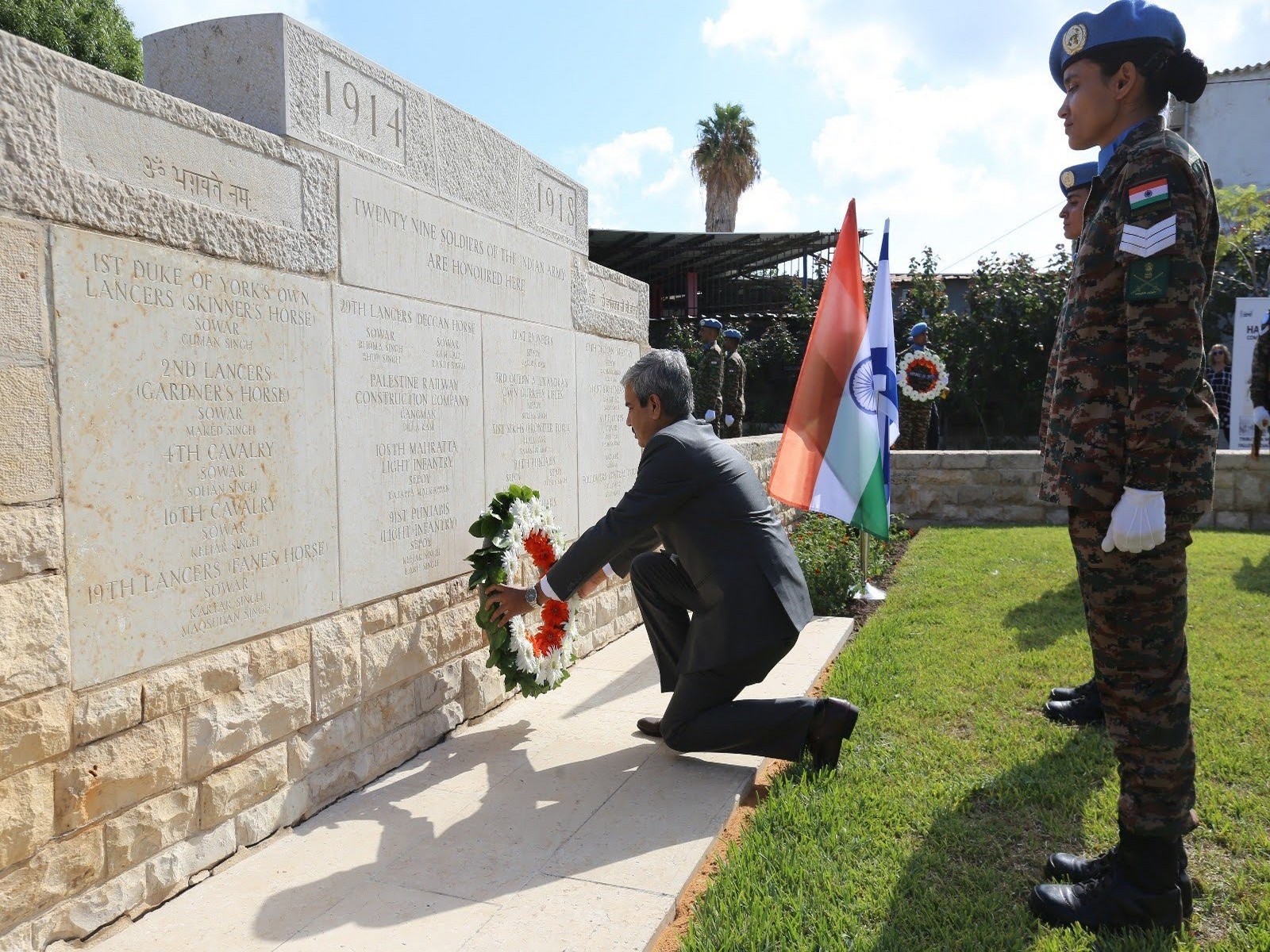 Annual commemoration ceremony marking the liberation of Haifa by Indian cavalry (Image/ANI) Annual commemoration ceremony marking the liberation of Haifa by Indian cavalry (Image/ANI)
