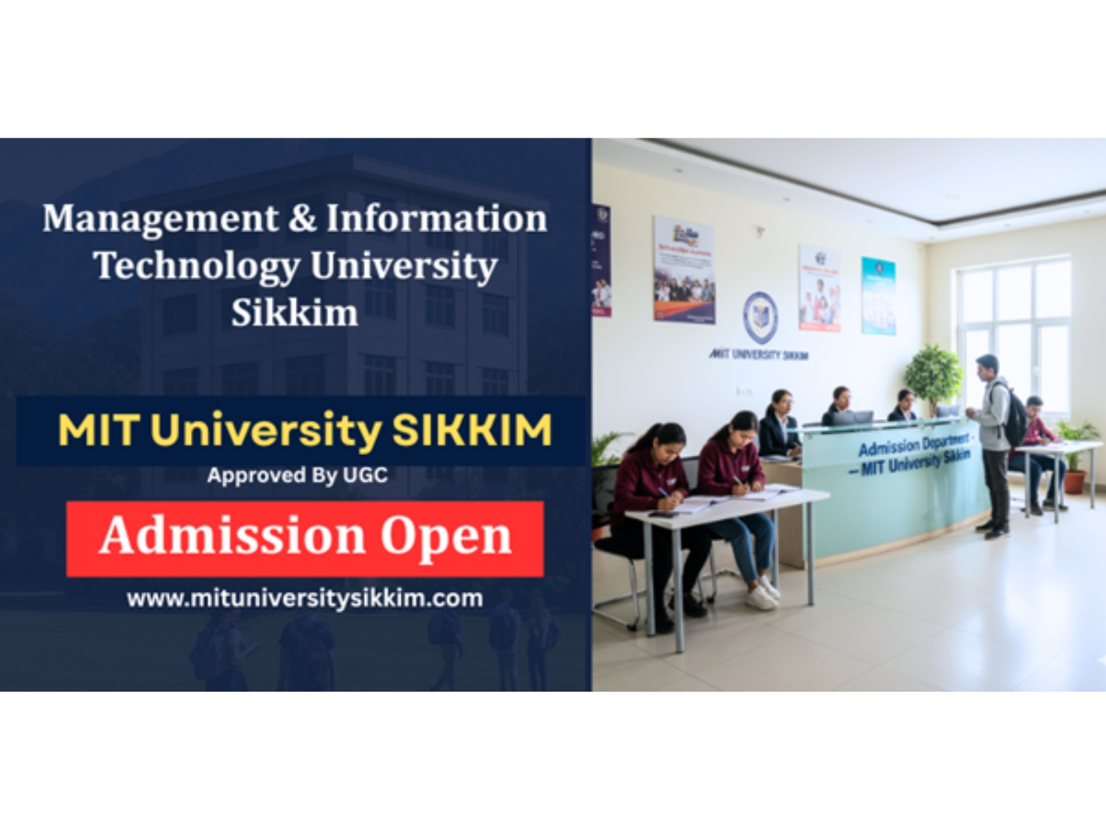 MIT University Sikkim Receives UGC Recognition, Management and Information Technology University Opens Admissions for UG, PG, and PhD Courses